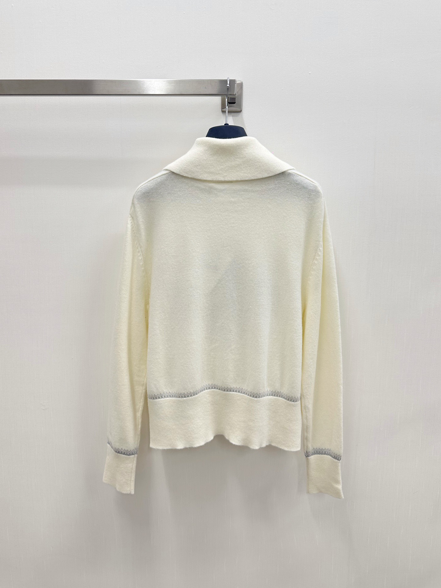 CD 26fw collared intarsia knit sweater