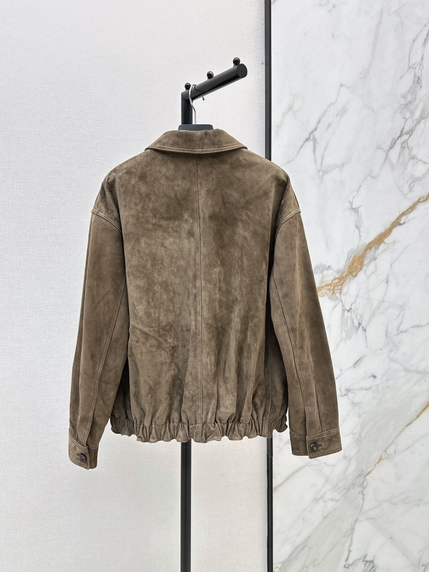 Pra 26fw suede leather jacket