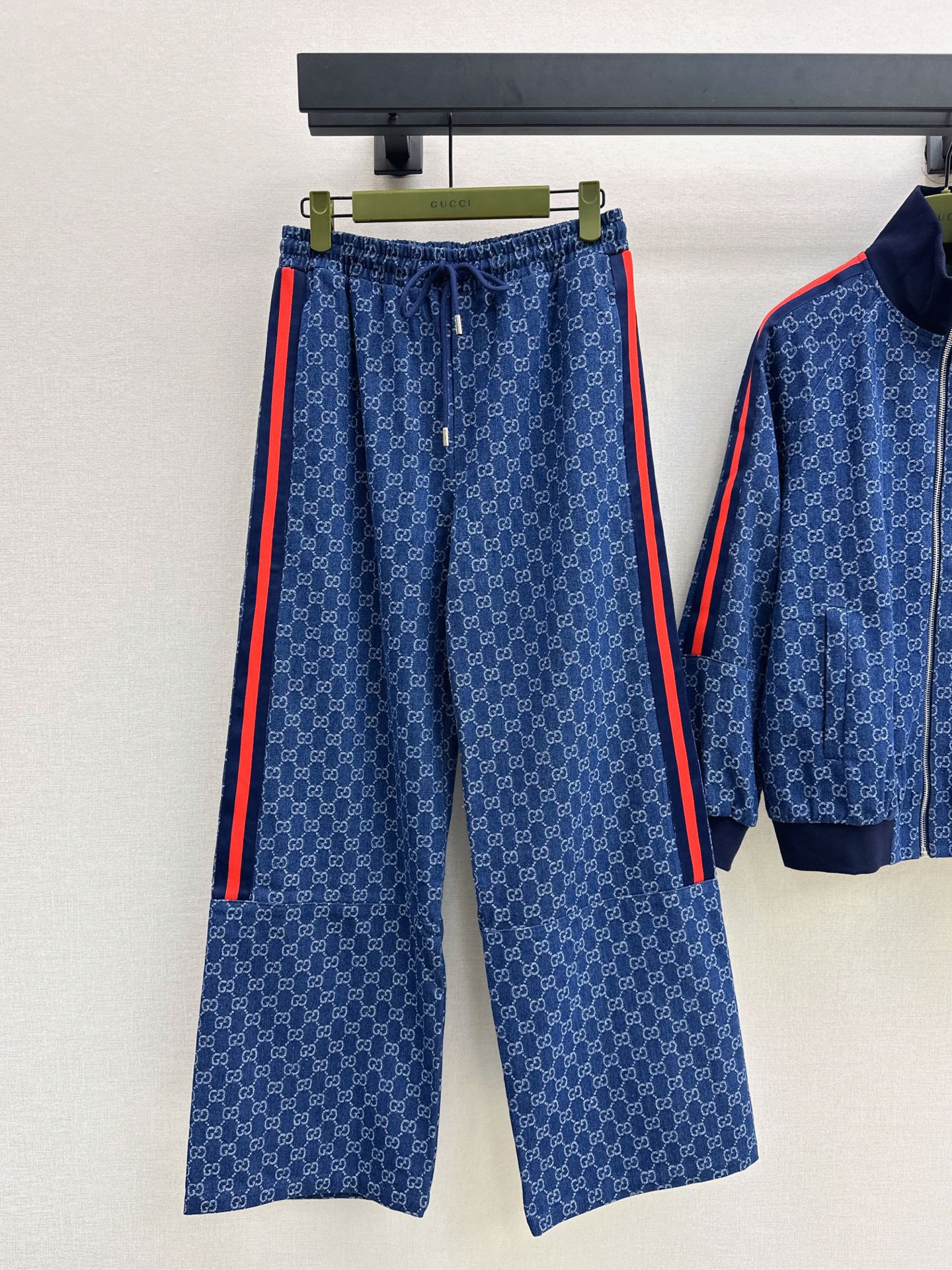 Guc 26fw jacquard denim jacket pants sets