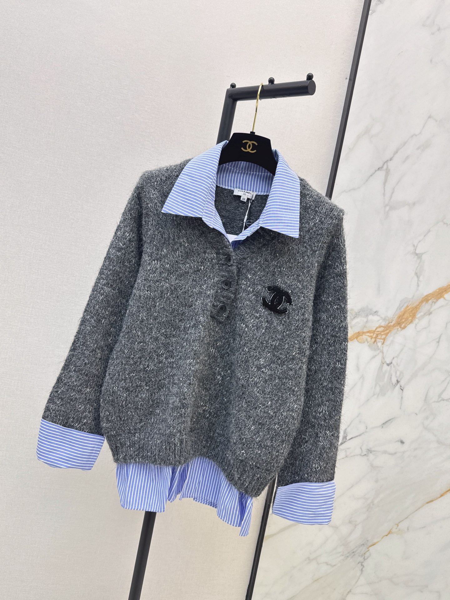 Chan 26fw 2in1 sweater