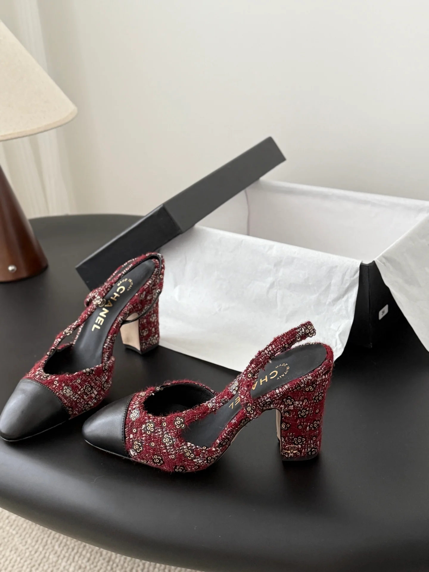 Chan 25fw slingback heels