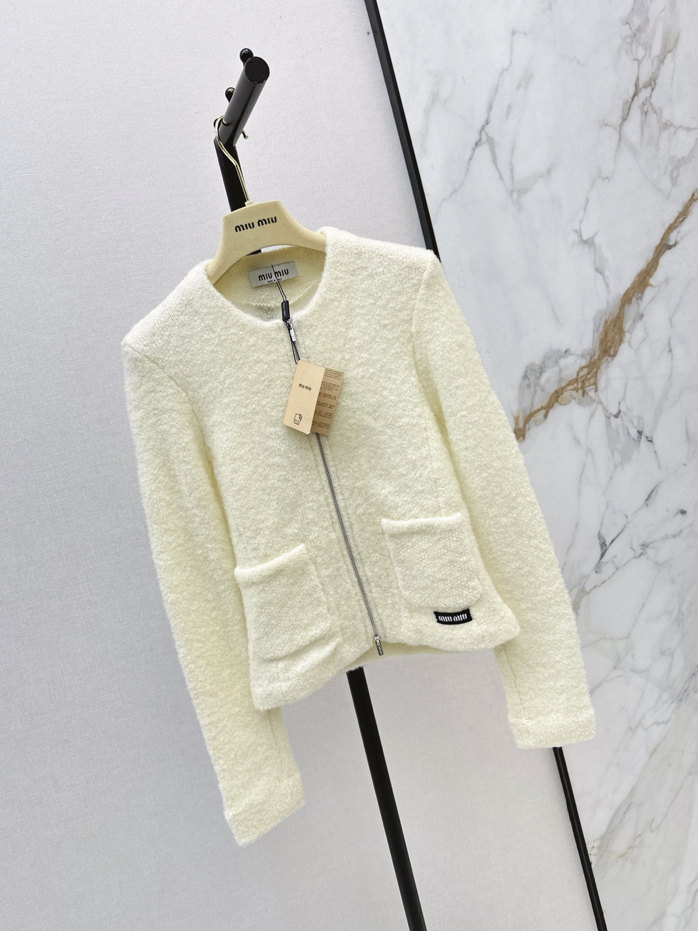 Miu 26fw zipper knit jacket