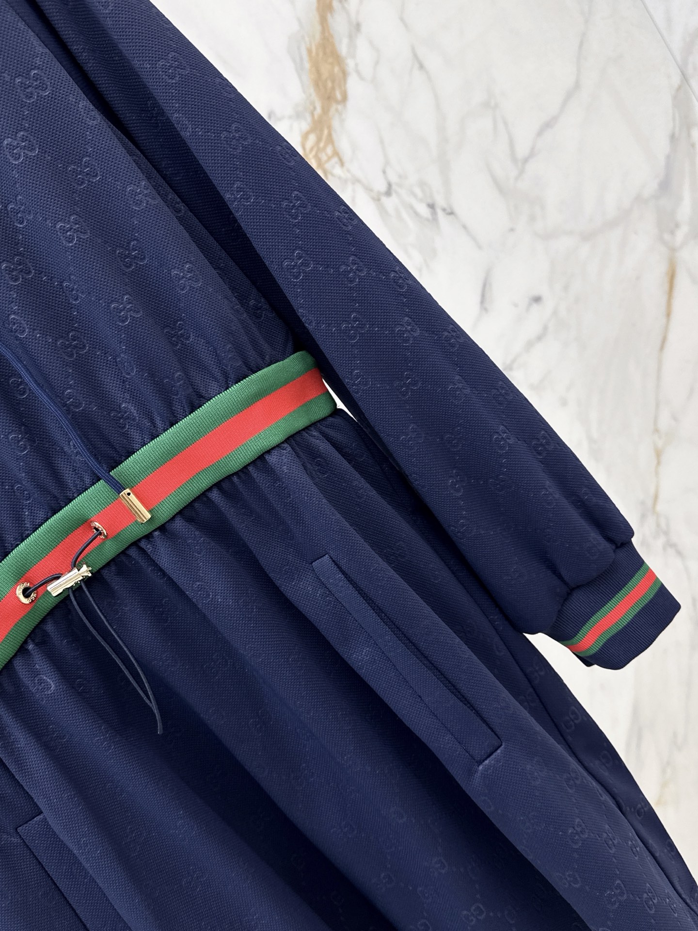 Guc 26fw jacquard hooded dress