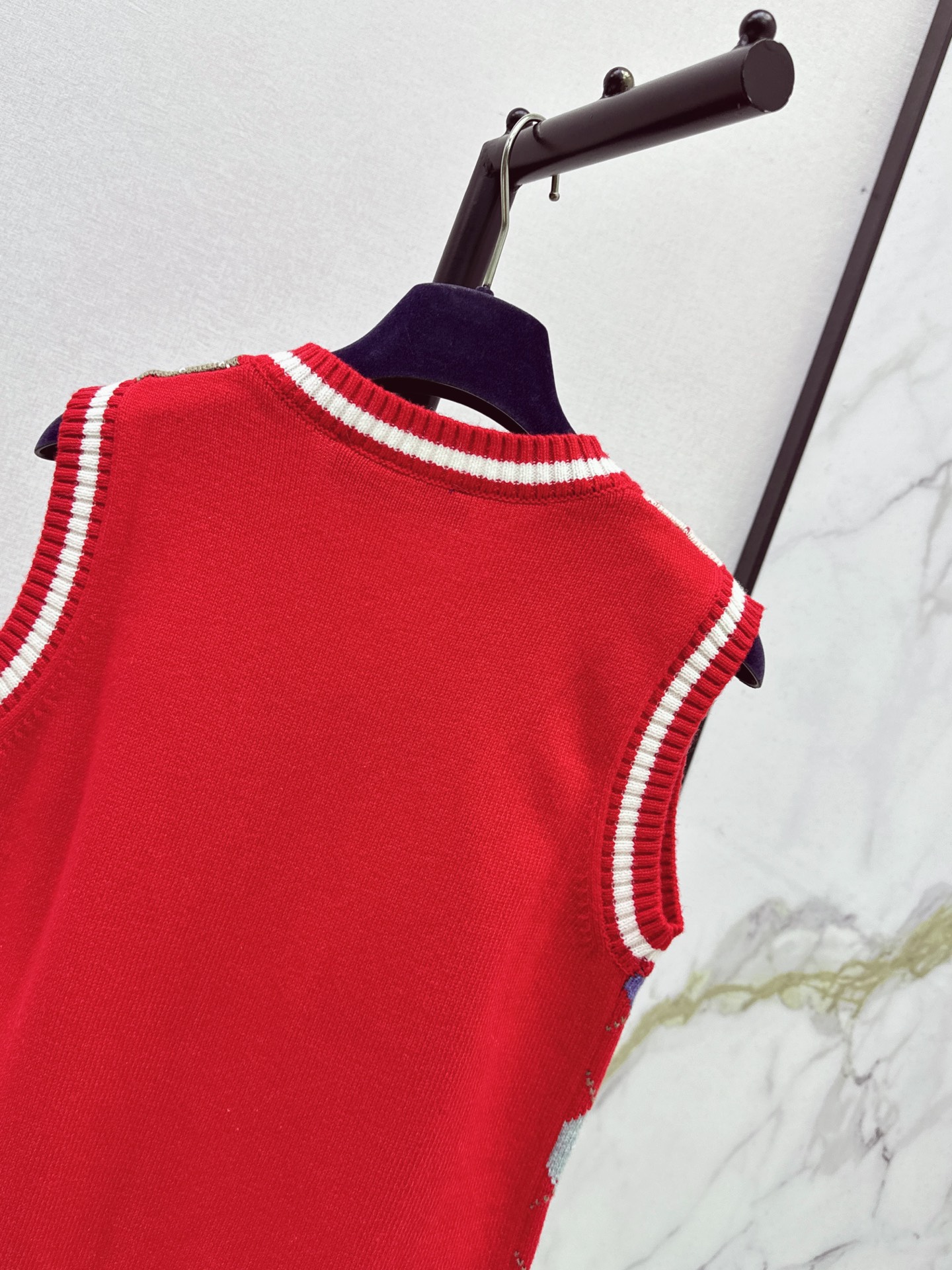 Loui 26fw jacquard knit vest