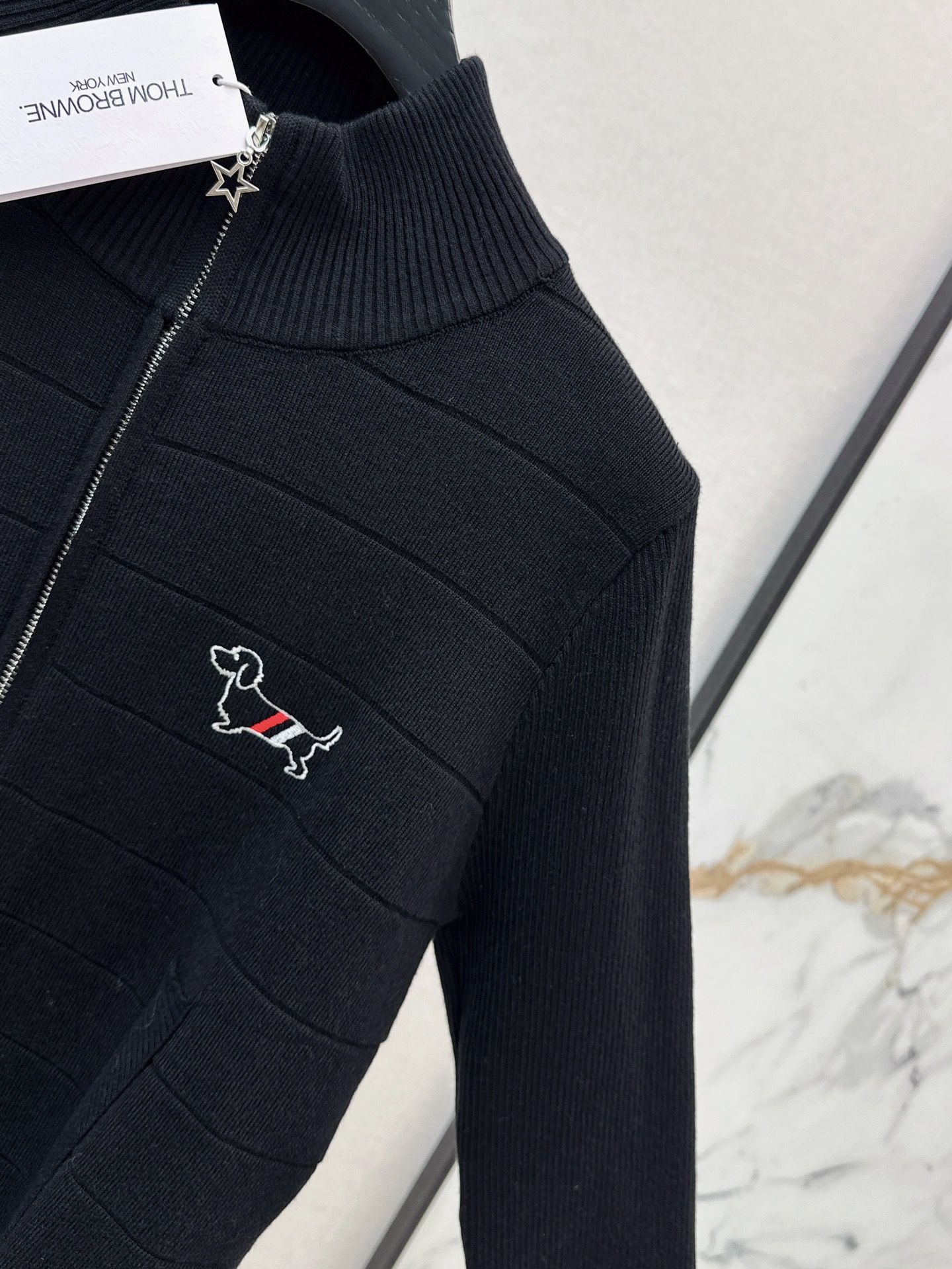 Thom 26fw embroidery knit cardigan