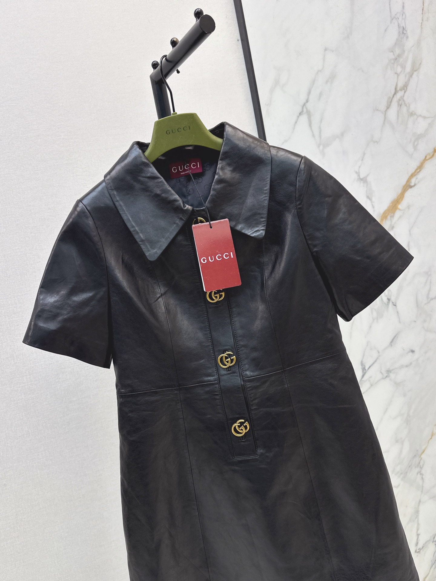 Guc 26fww leather dress