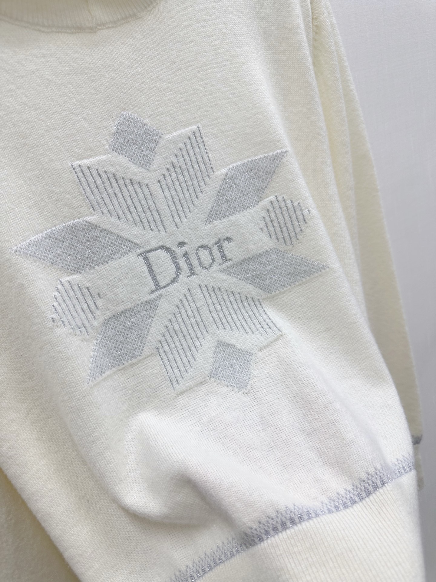 CD 26fw collared intarsia knit sweater