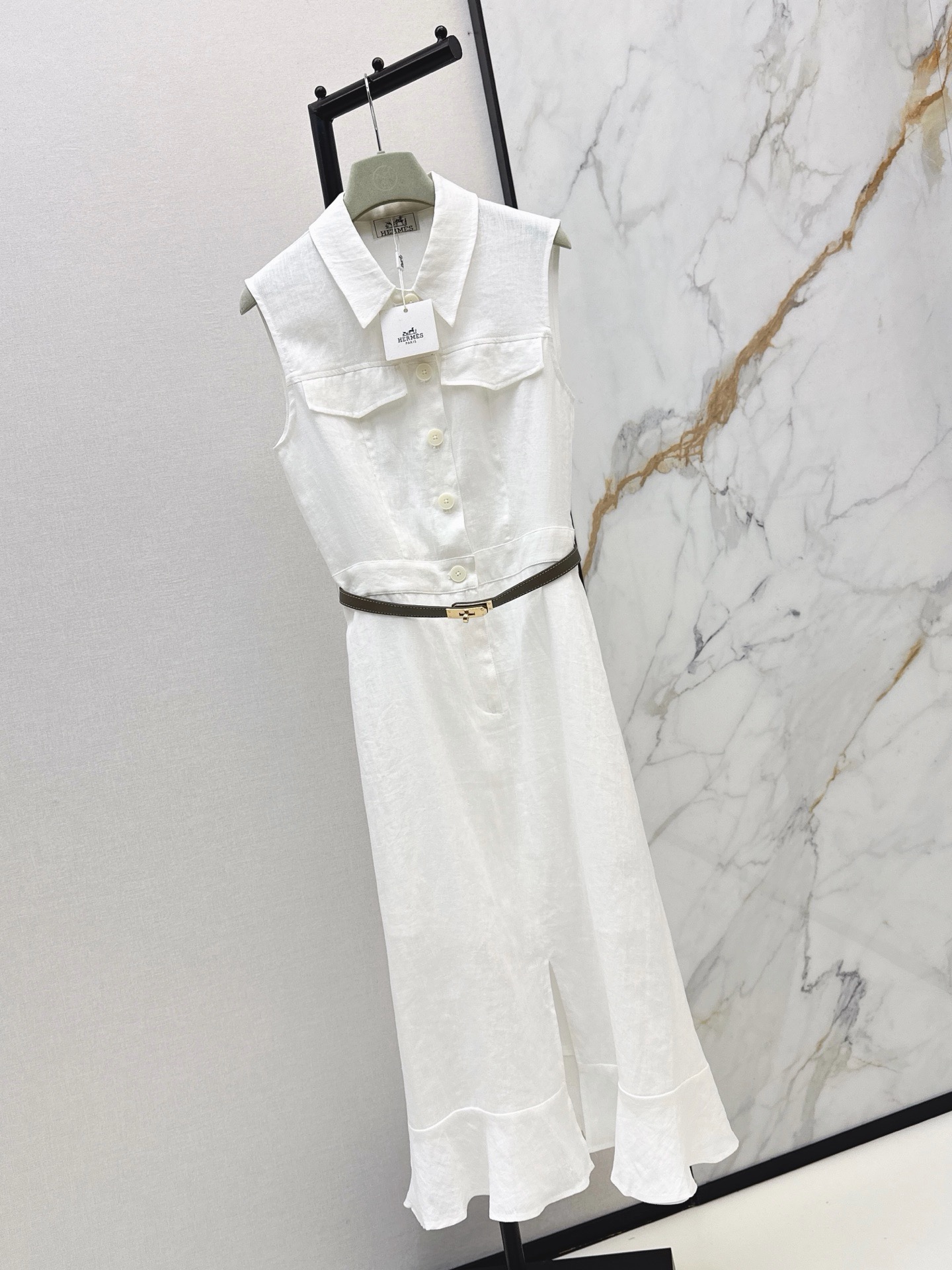 Her 26ss sleeveless linen dress
