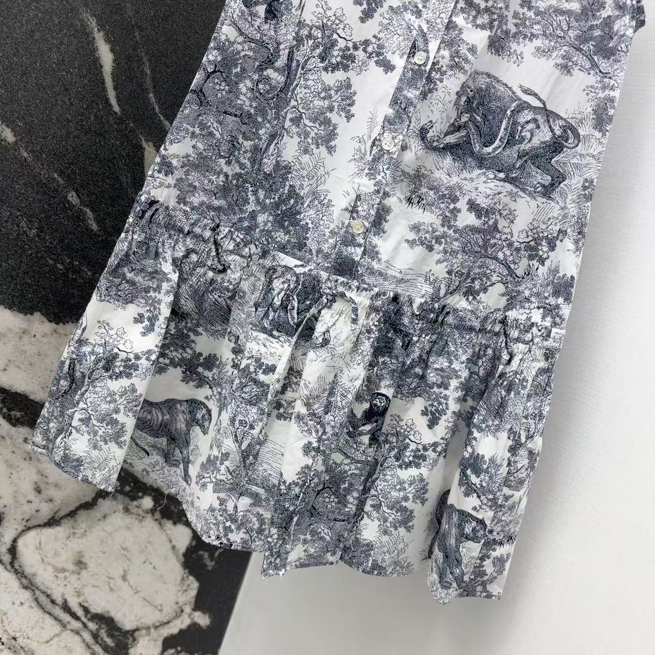 D printed shirt dress