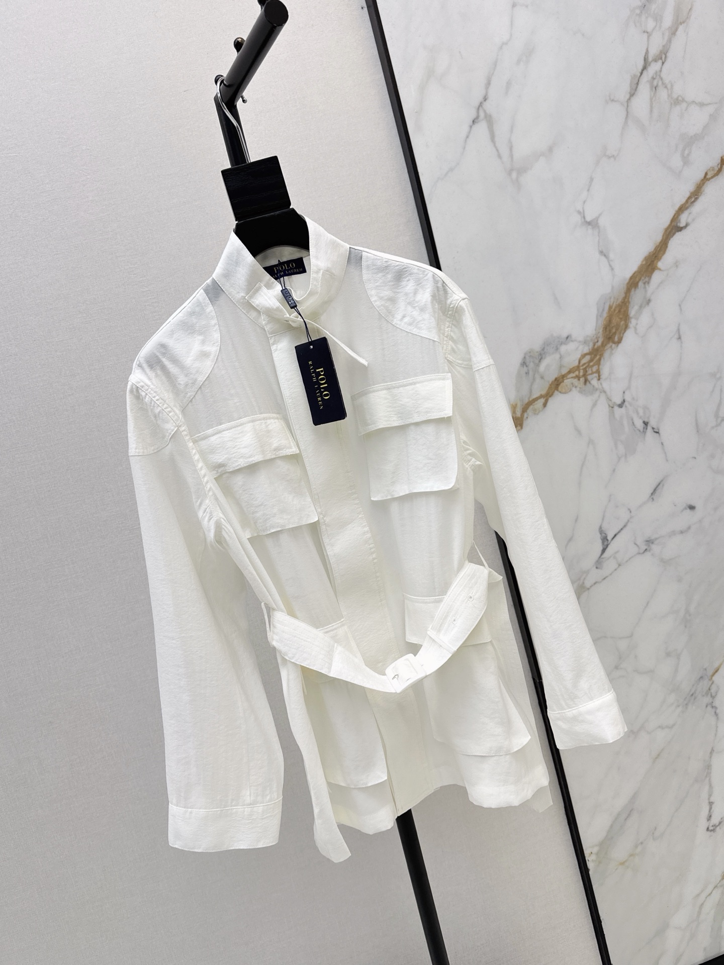 Ralp 26fw stand collar belted jacket