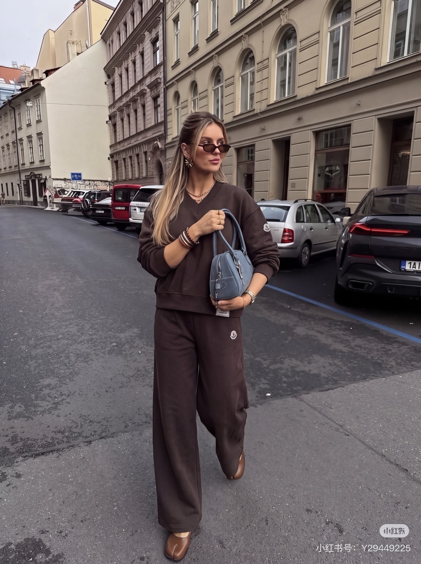 Monc 26fw casual sweatshirt pants sets
