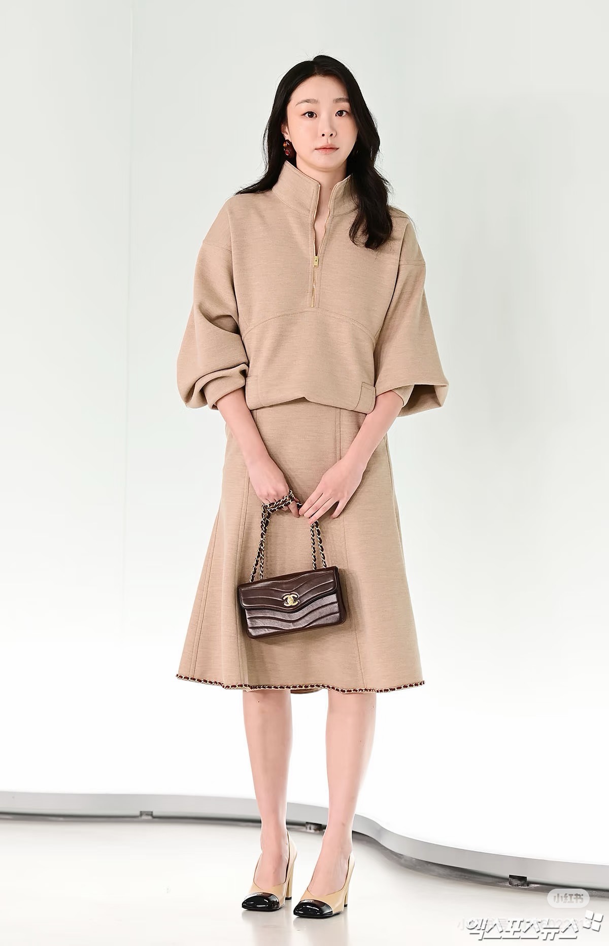 Chan 26fw zip-up sweatshirt skirt sets