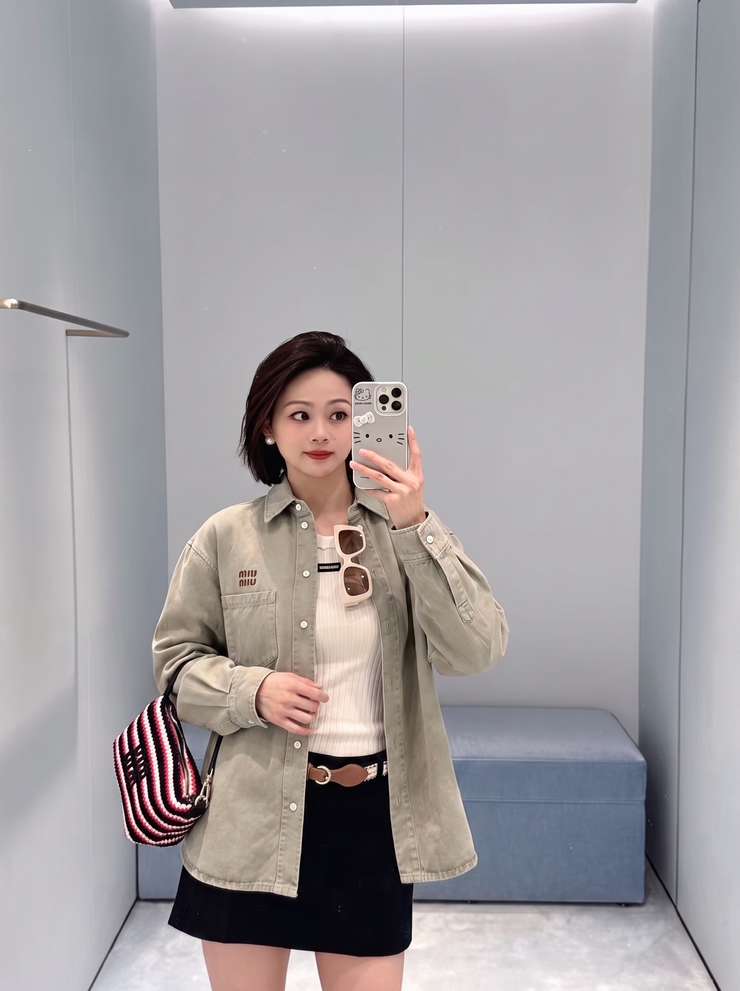 Miu 26fw denim shirt