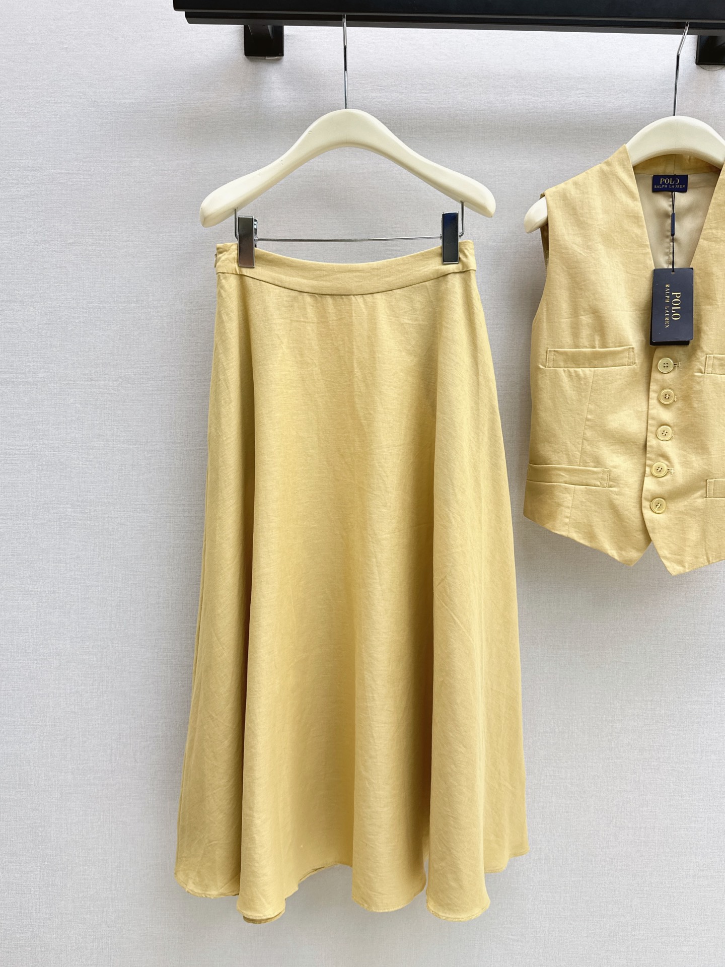 Ralp 26ss waistcoat pleated skirt sets