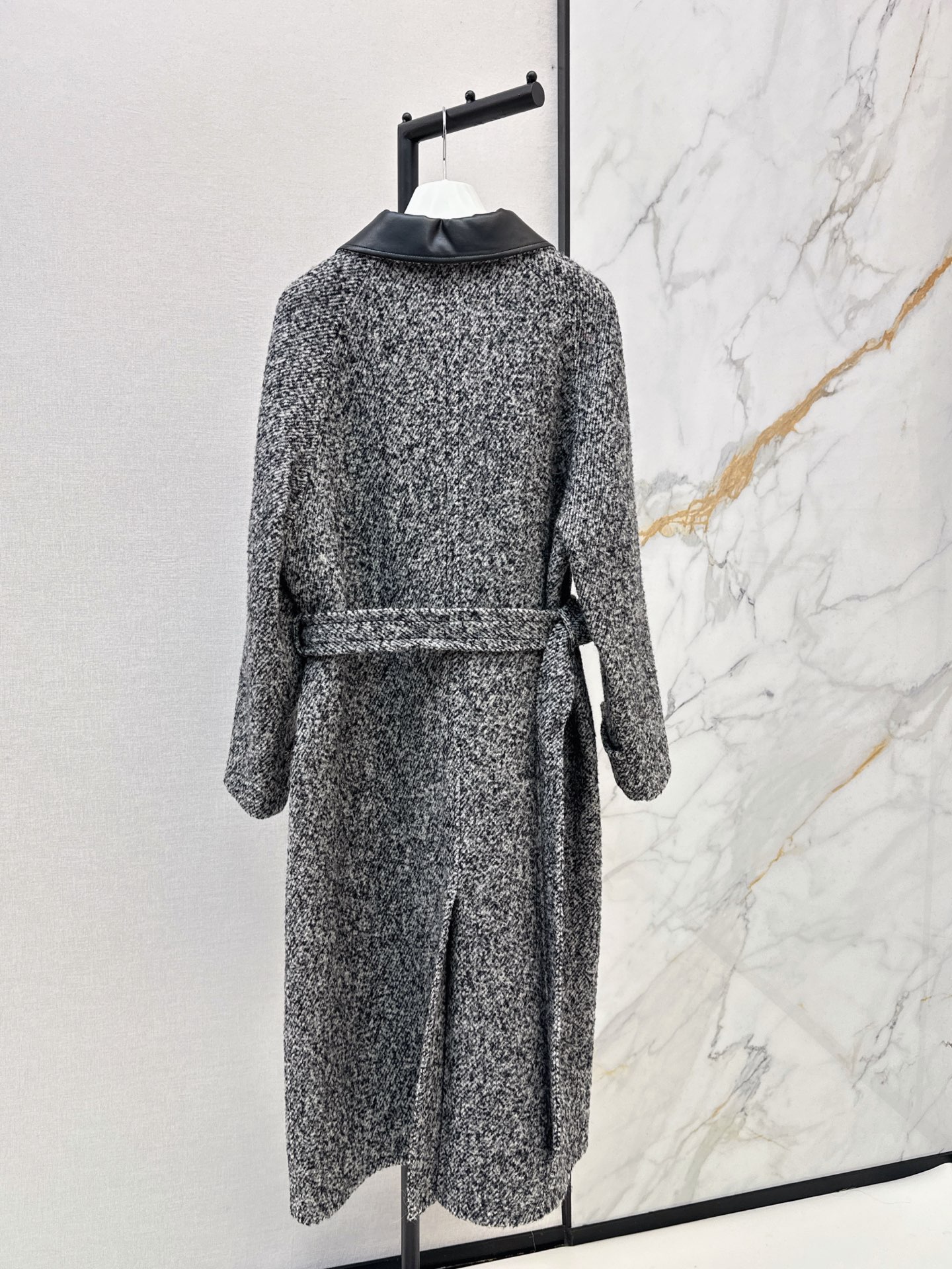 Loe 26fw woolen belted overcoats