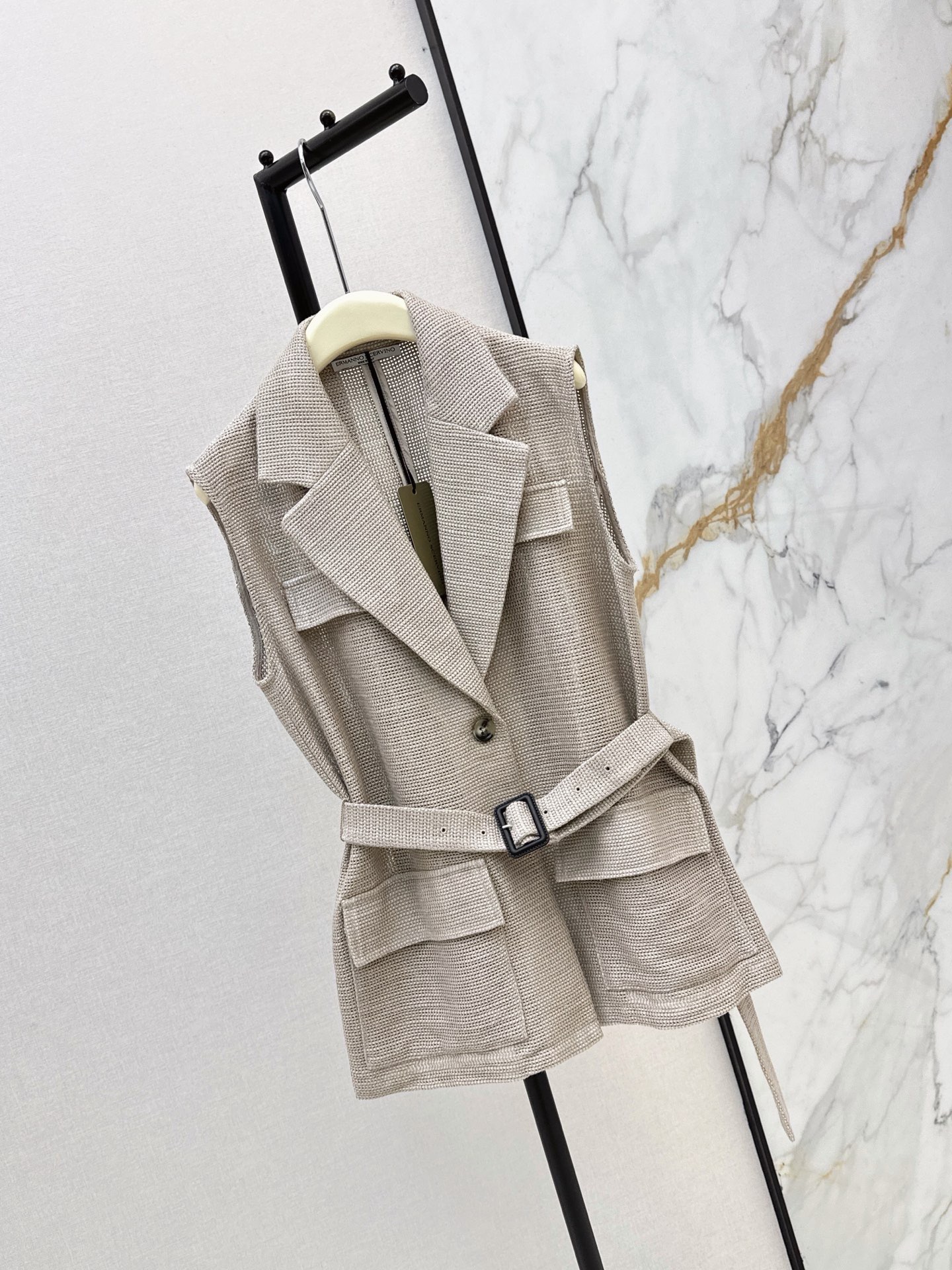 ES 26ss belted vest jacket