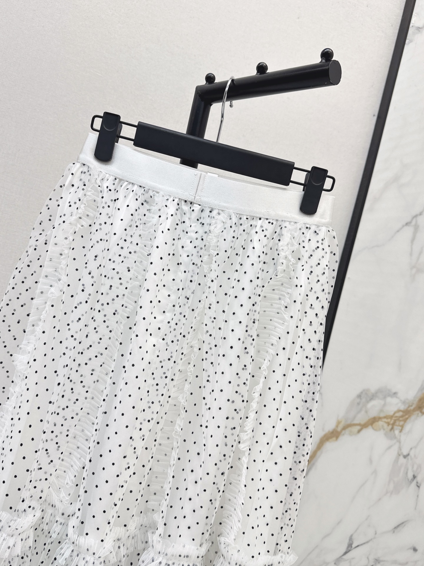 CD 26fw pokla dots mesh skirt