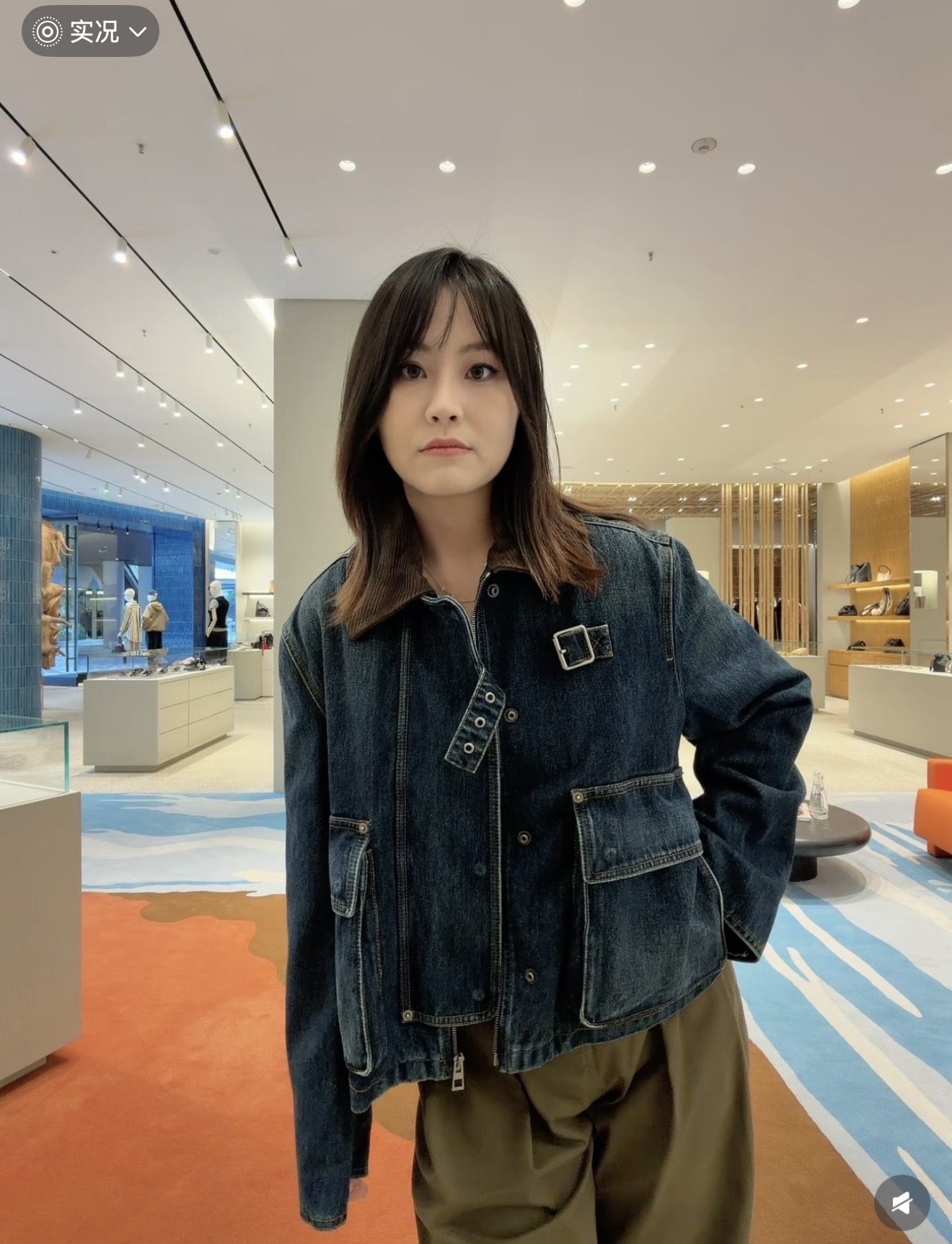 Loe 26fw zipper denim jacket