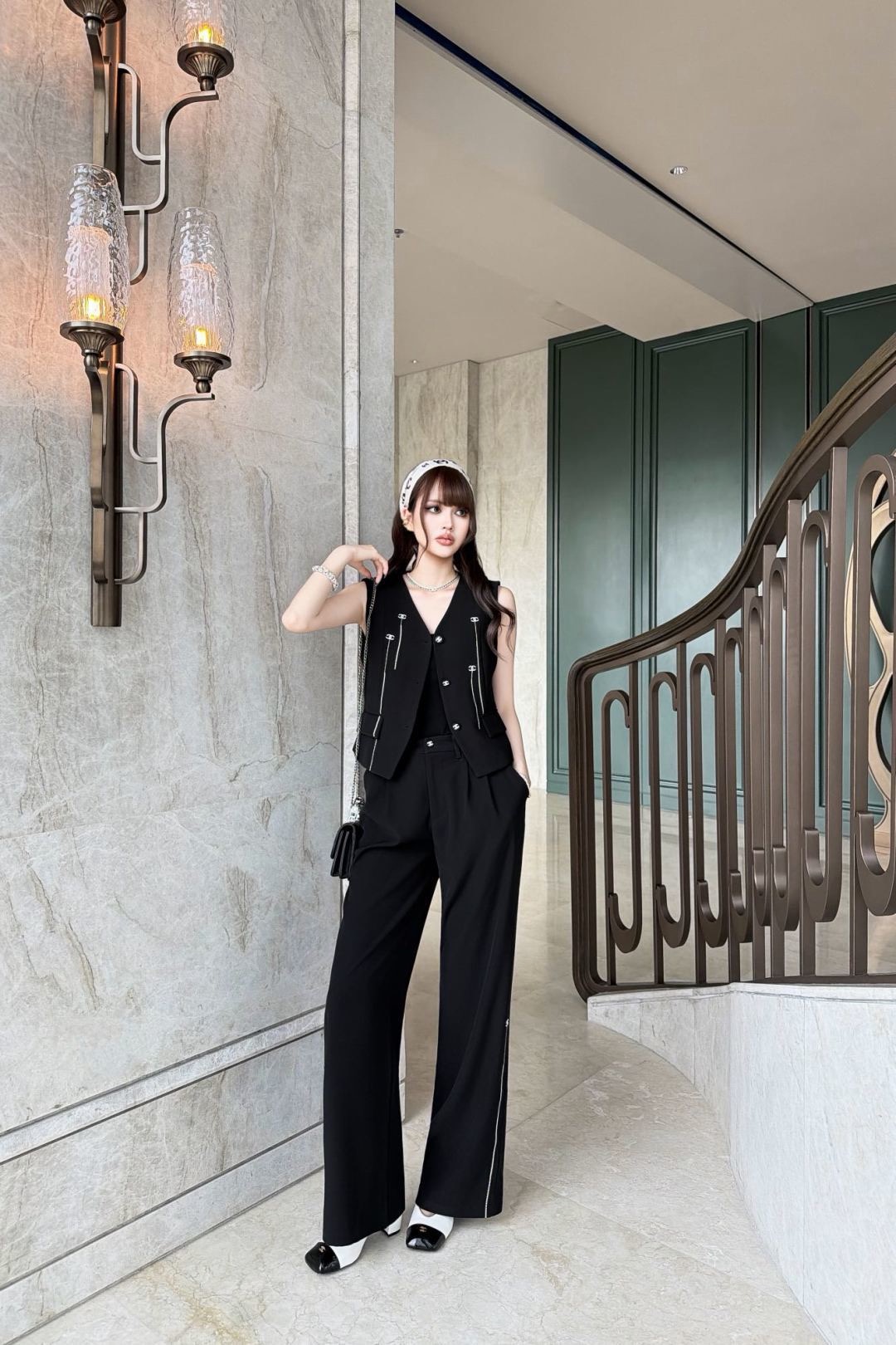 Chan 26fw vest pants sets