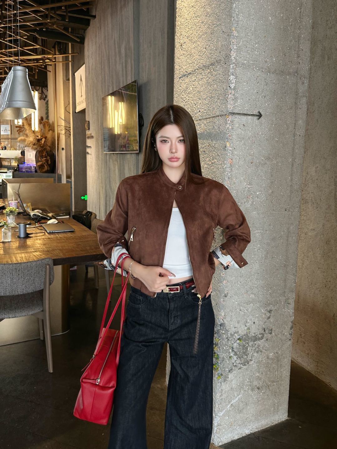 Loui 26fw suede fleece jacket