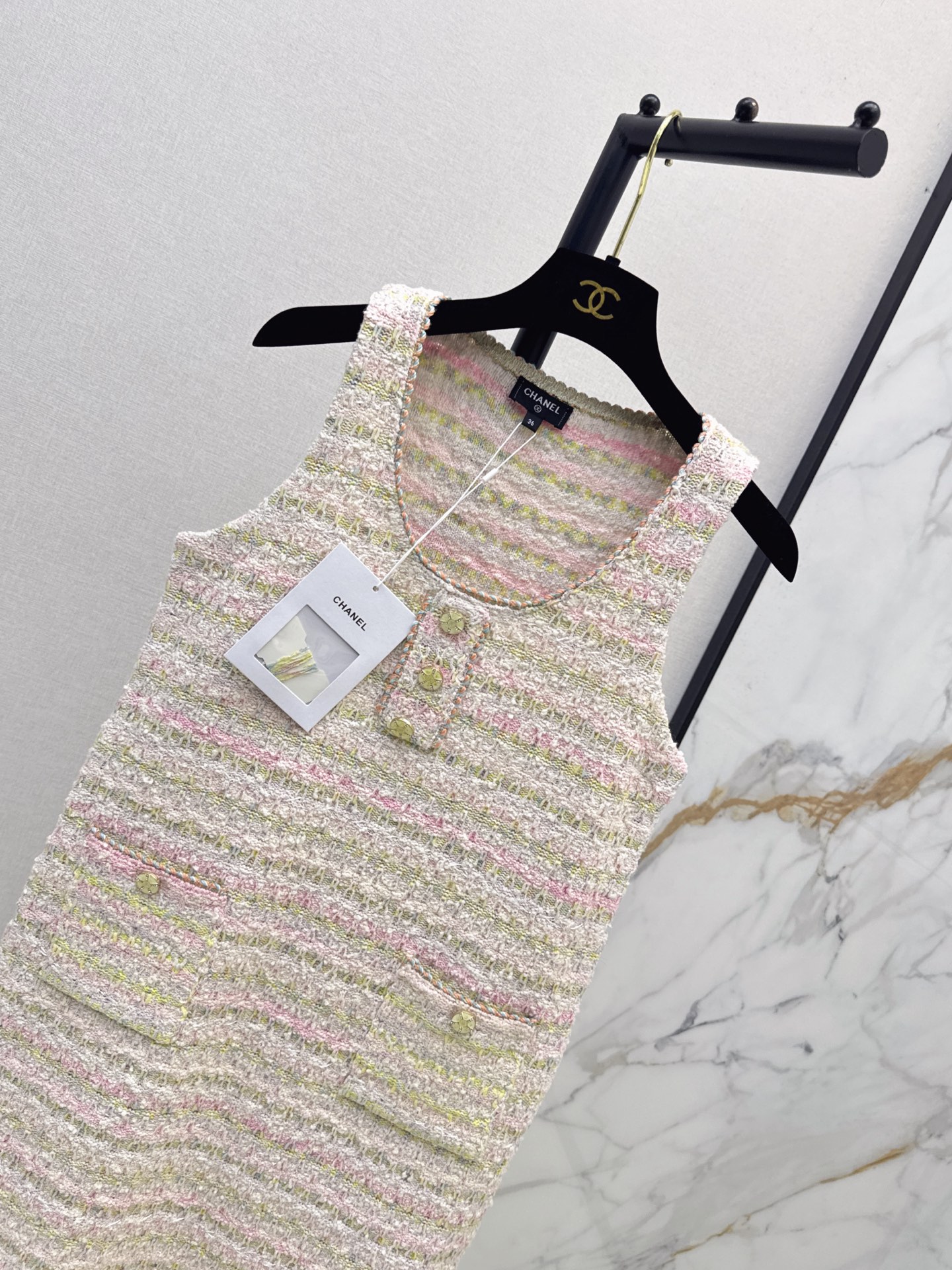 Chan 26fw U-neck sleeveless dress