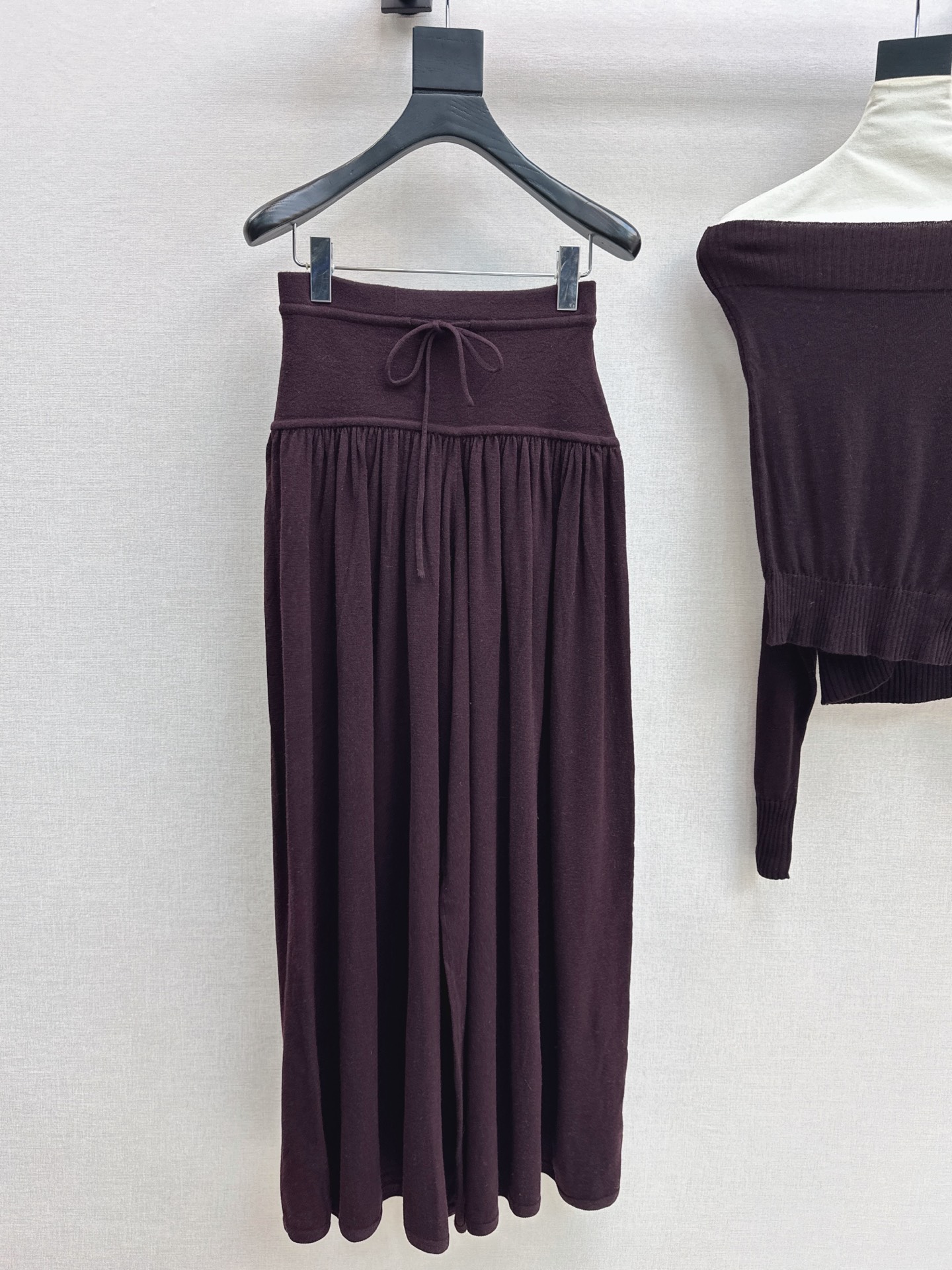 Row 26fw wool cardigan tube top pants sets