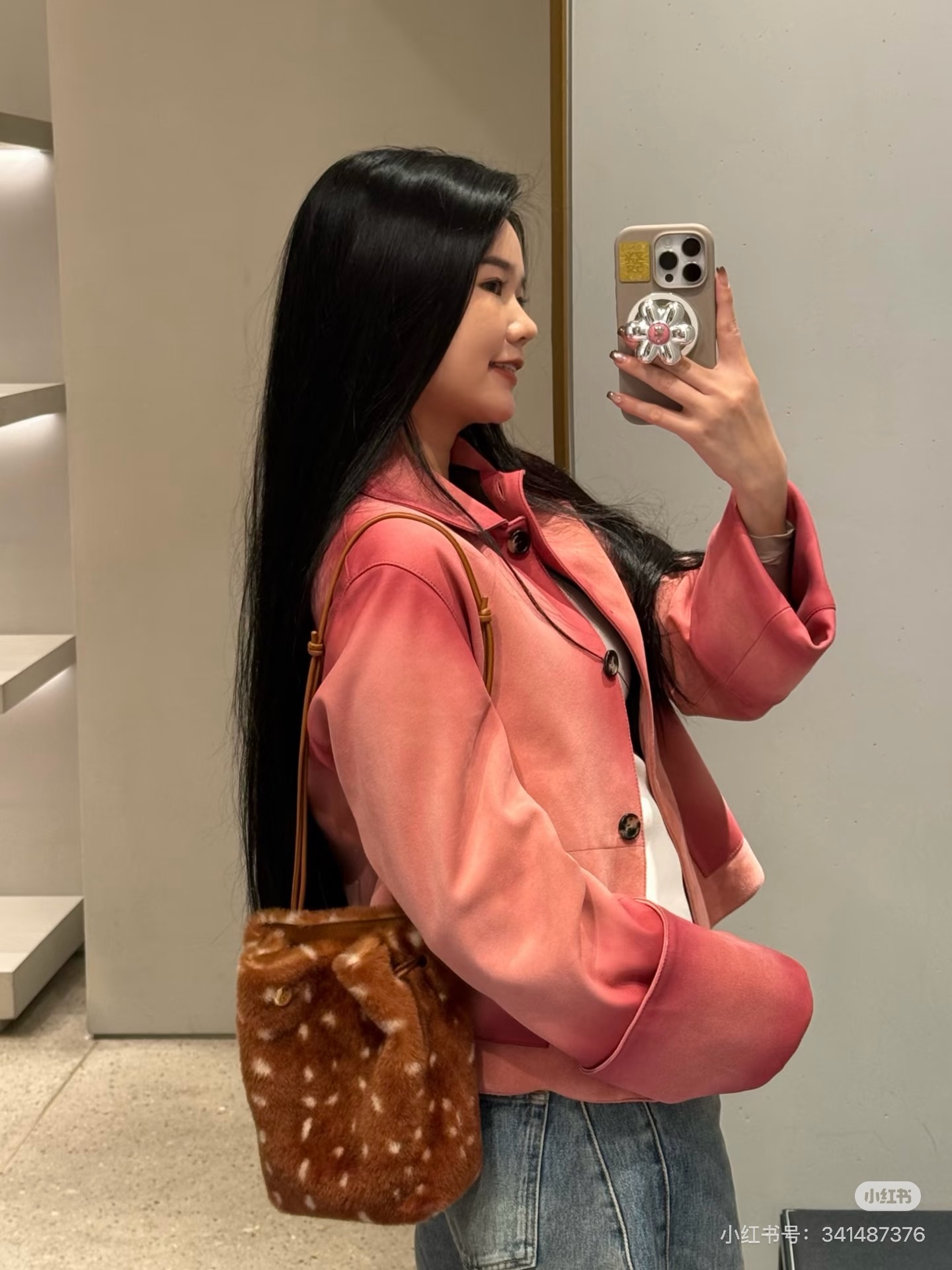 Loe 26fw suede leather jacket