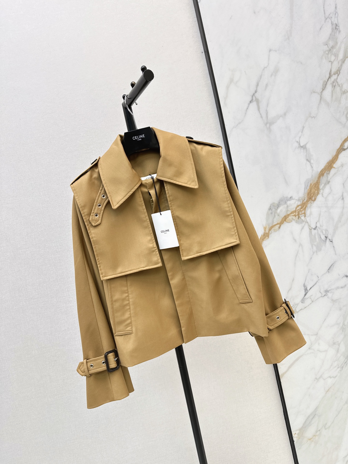Celi 26fw cropped trench coast