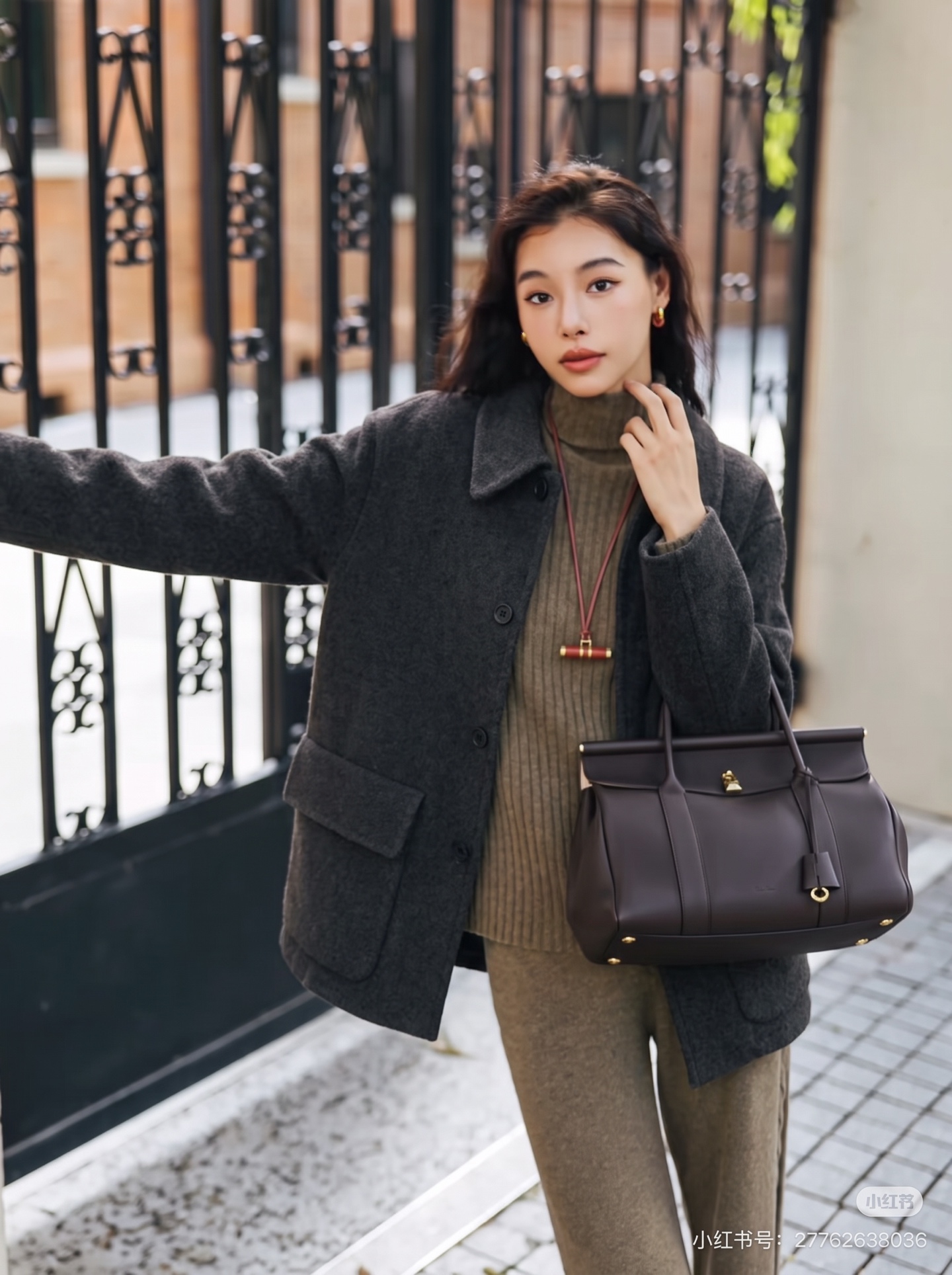 Brun 26fw woolen collared jacket