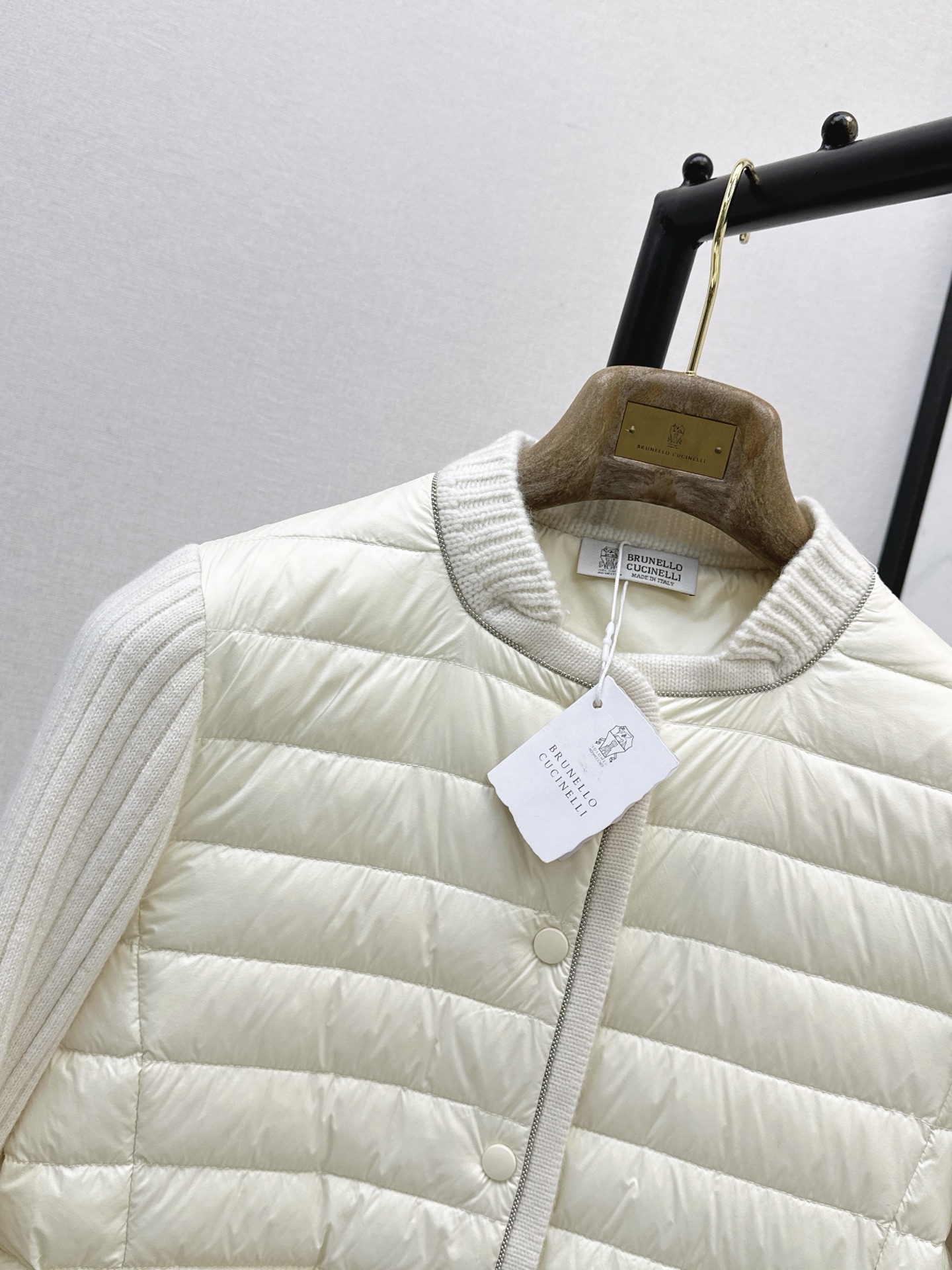 Brun 26fw wool knit contract down jacket