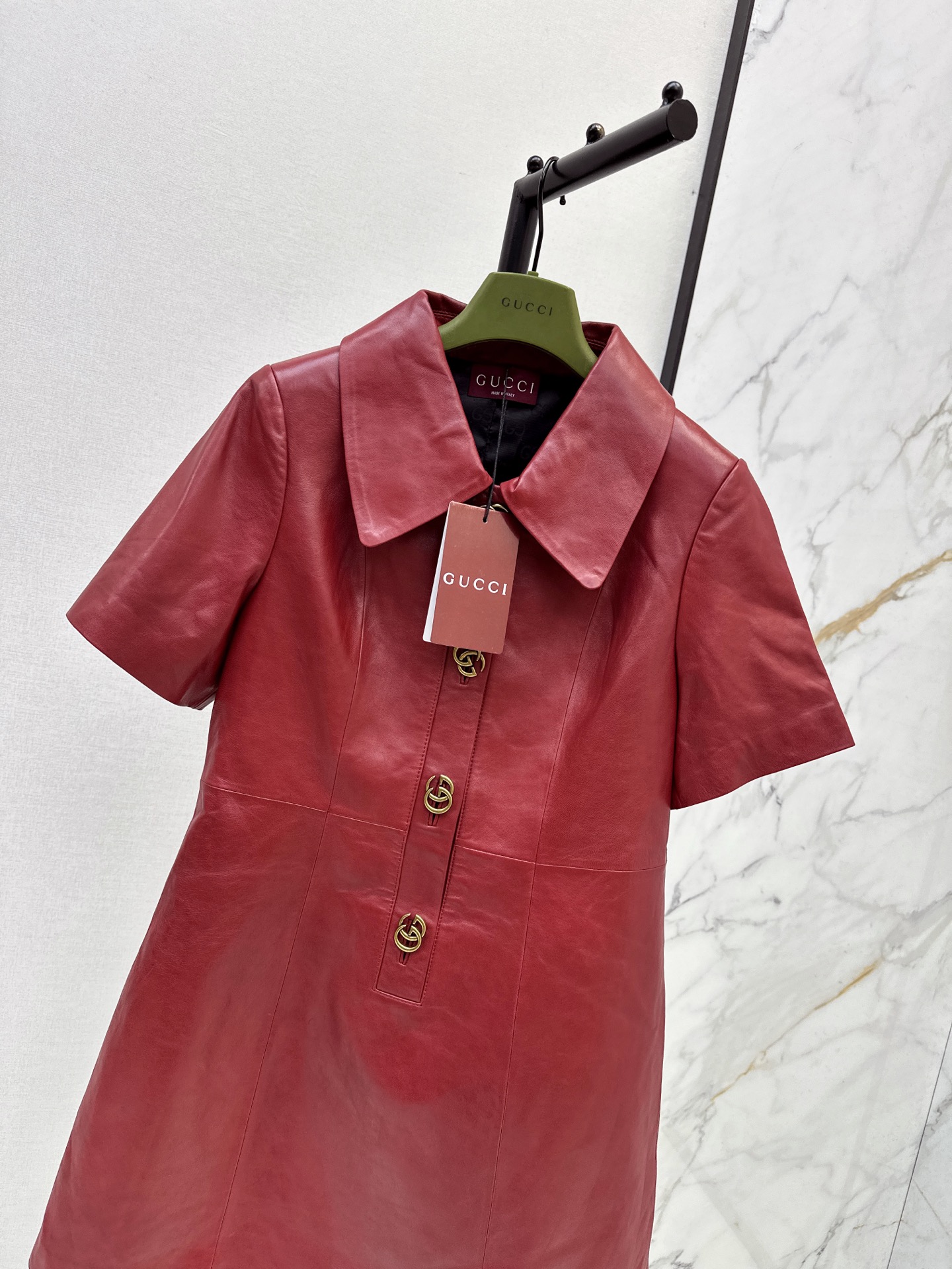 Guc 26fww leather dress