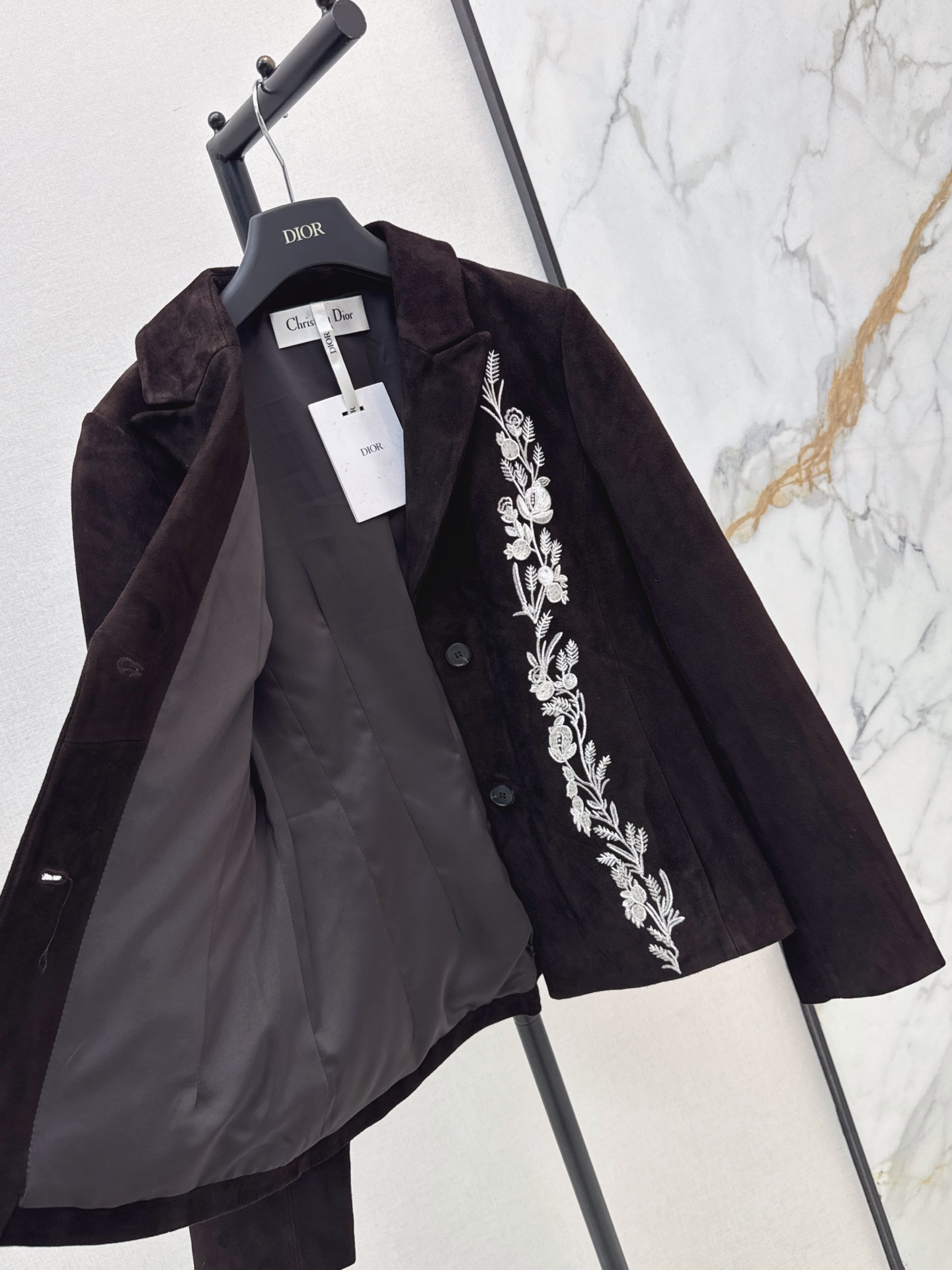 CD 26fw suede fleece embroidery blazer