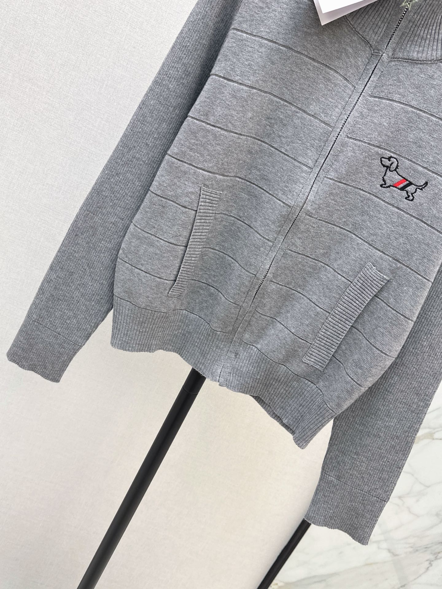 Thom 26fw embroidery knit cardigan