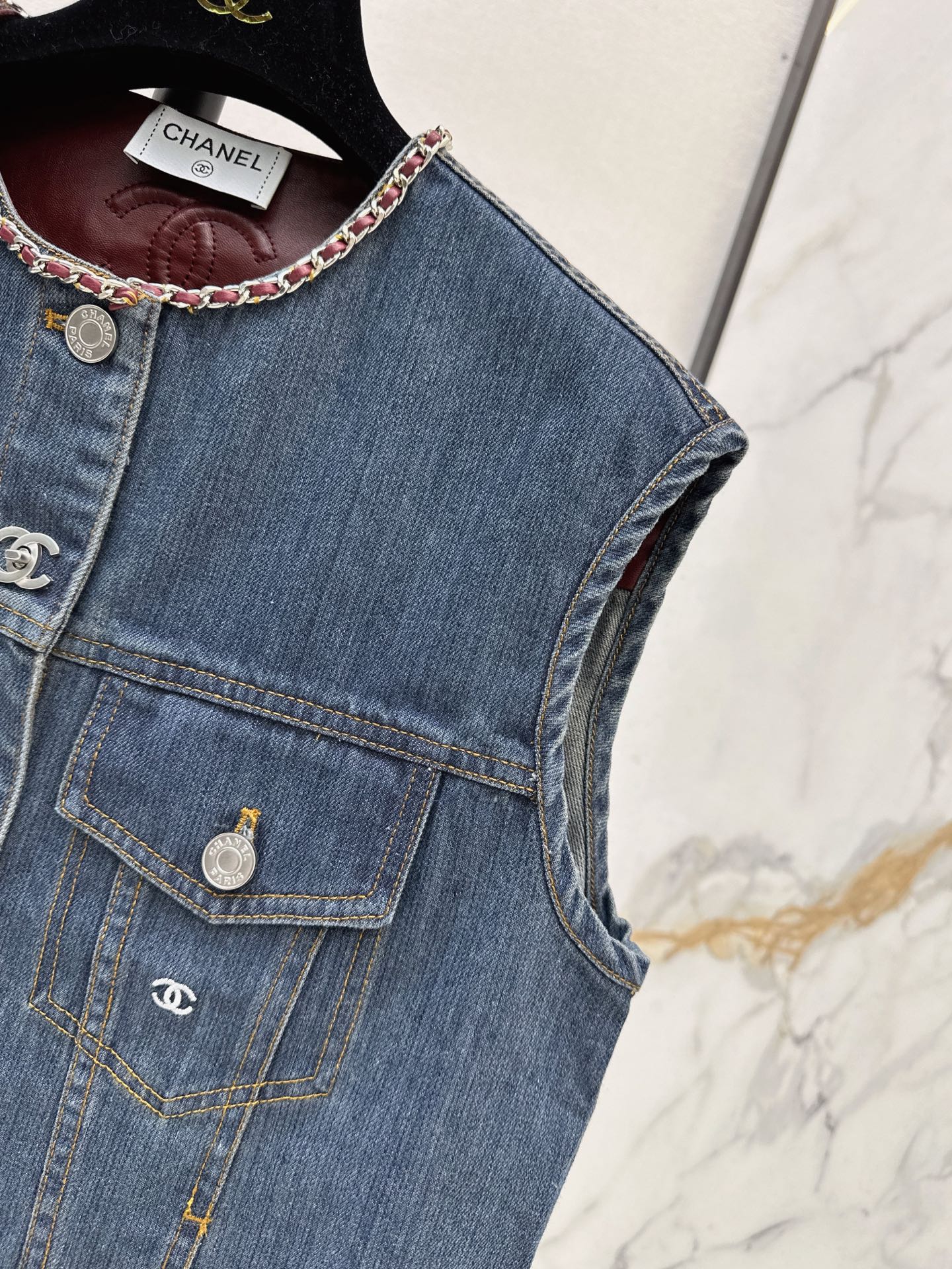 Chan 26fw denim vest