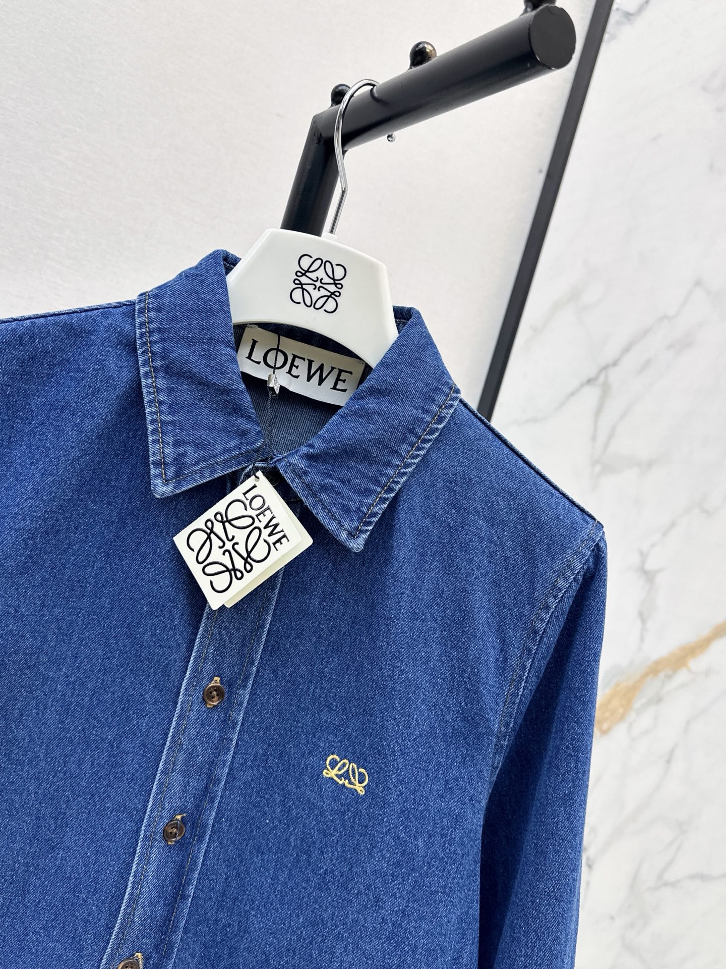 Loe 26fw denim shirt