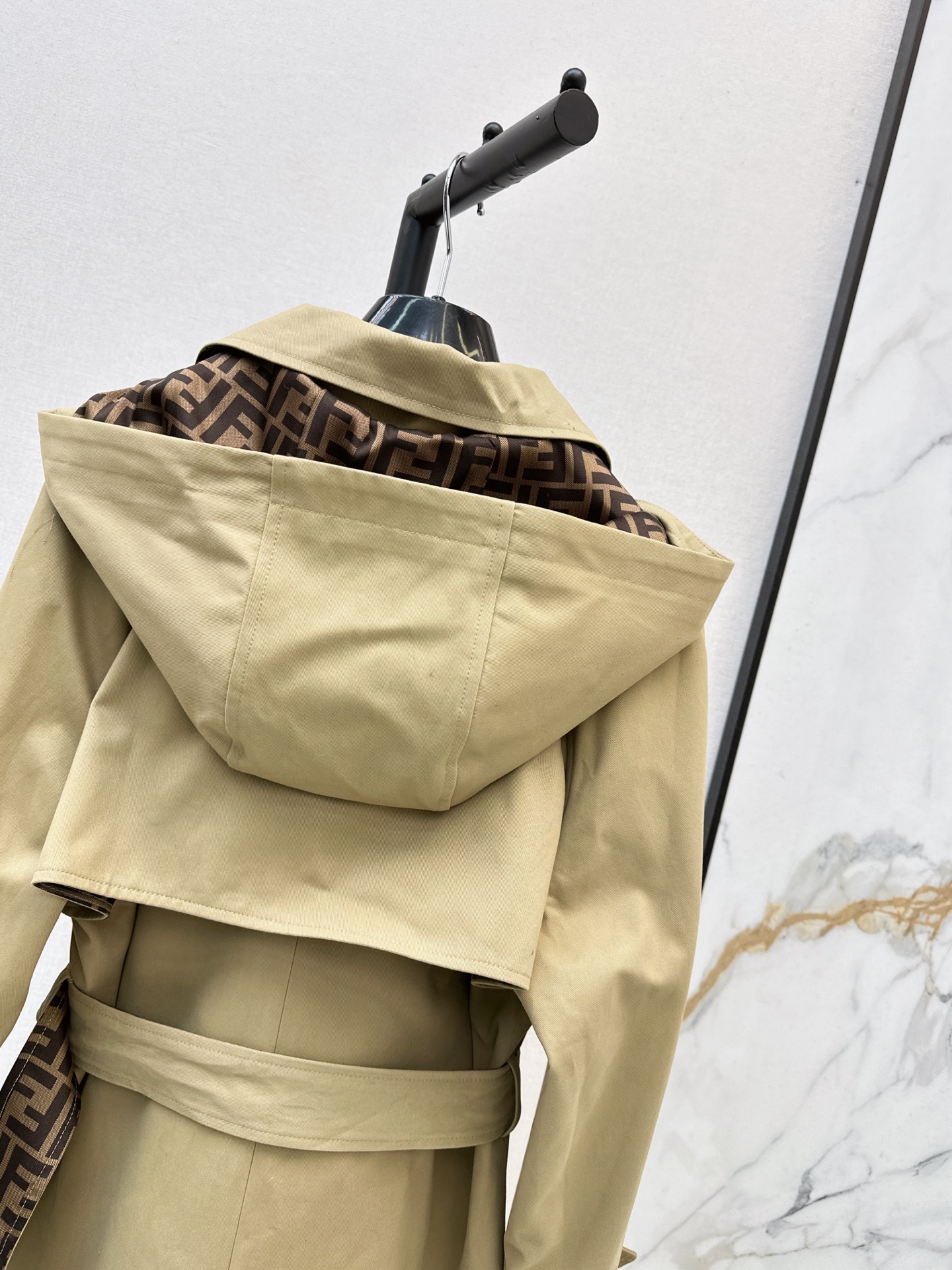Fen 26fw hooded trench coats