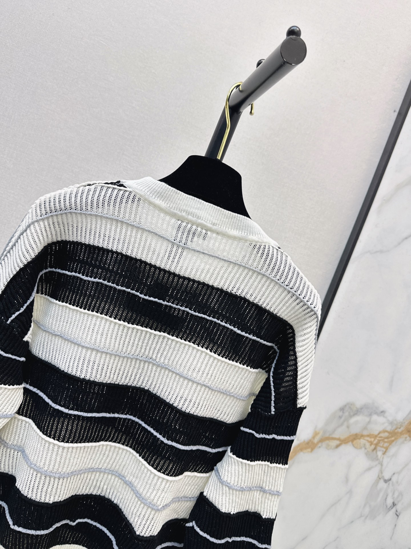 Chan 26fw stripe knit sweater