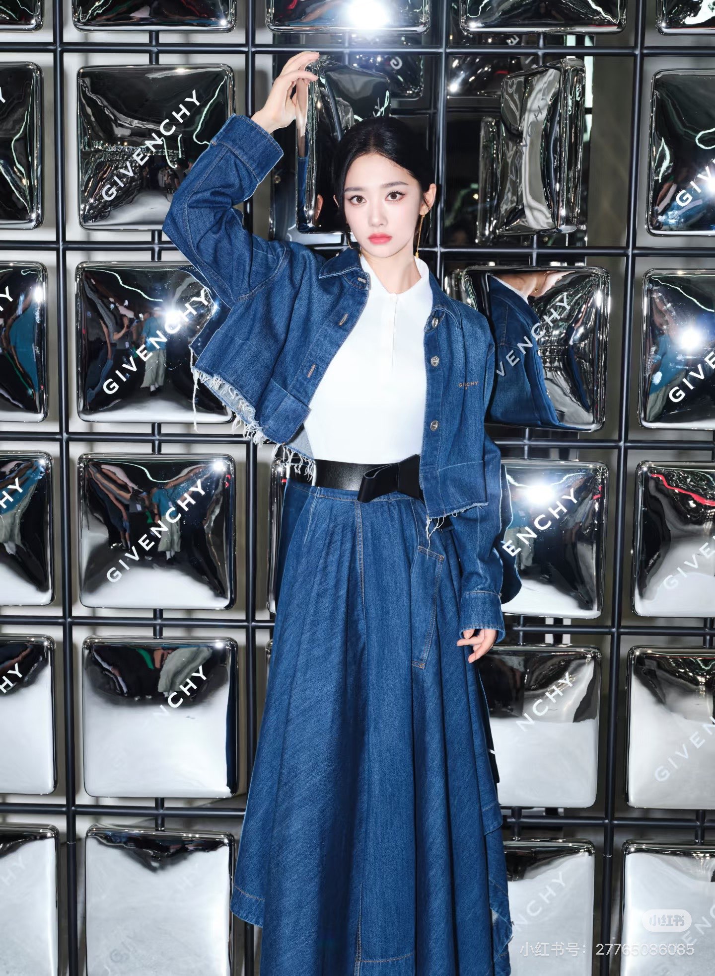 Giv 26fw asymmetric denim skirt