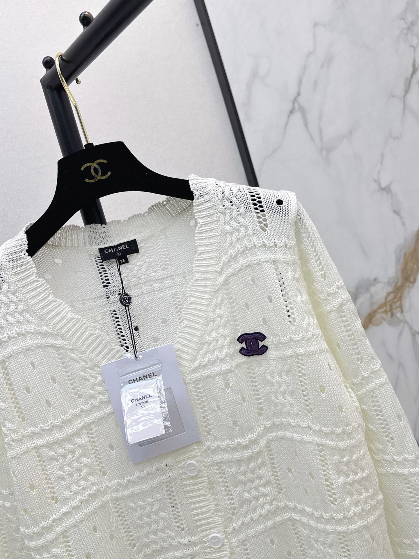 Chan 26fw jacquard knit cardigan