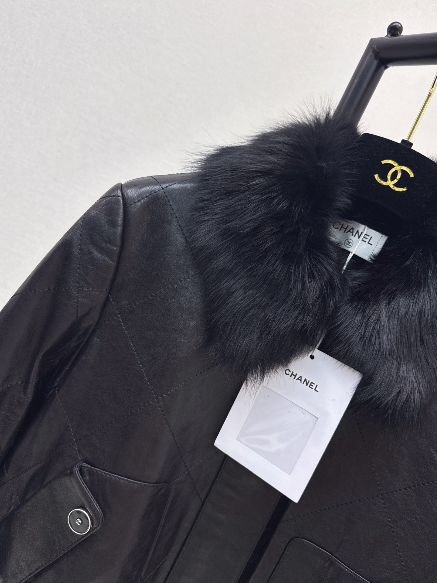 Chan 26fw leather jacket