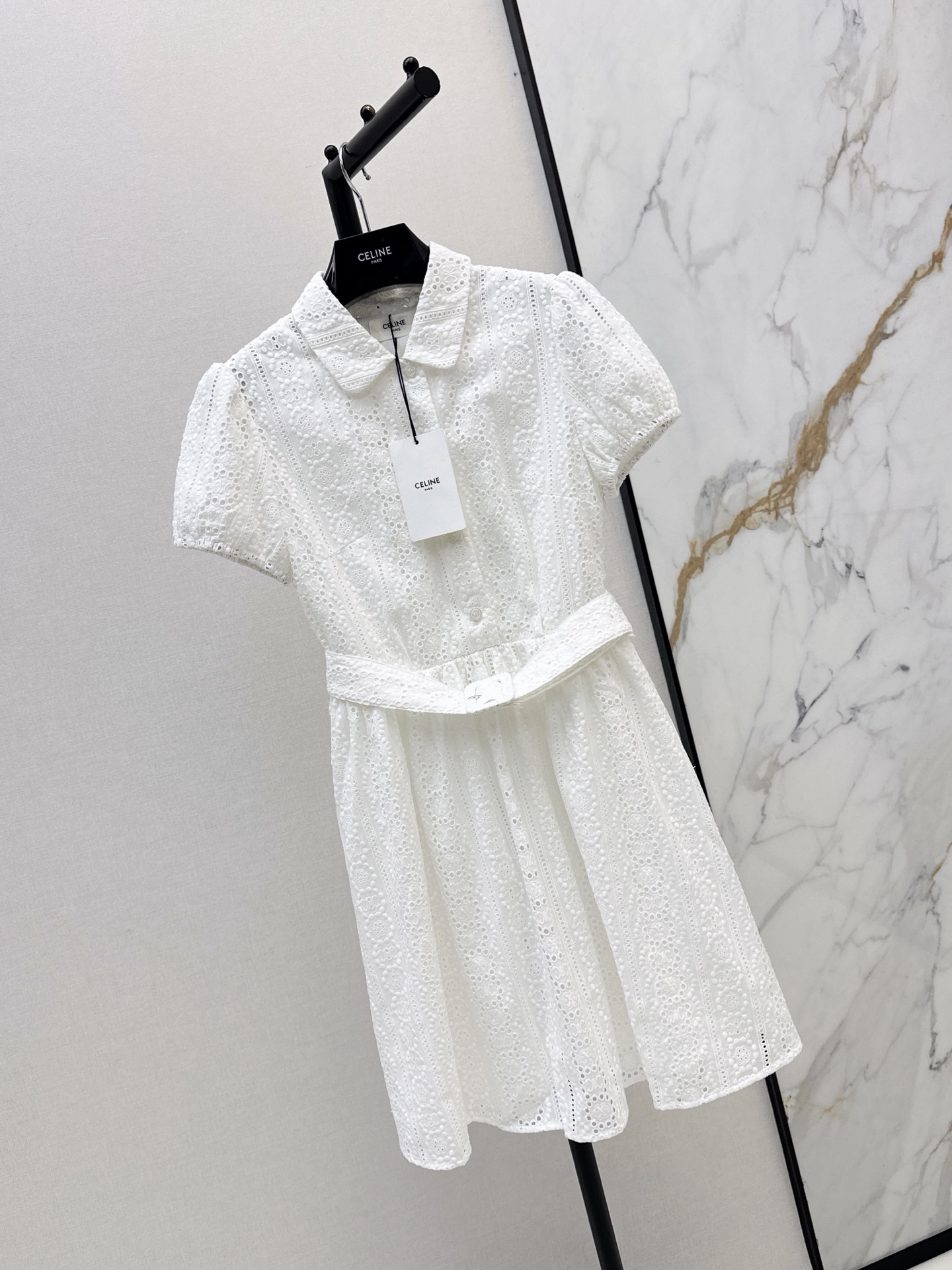 Celi 26ss hollowhollow shirt dress