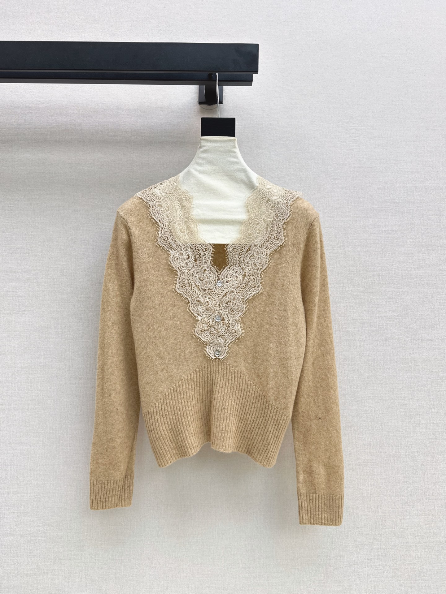 ES 26fw lace wool basic tee