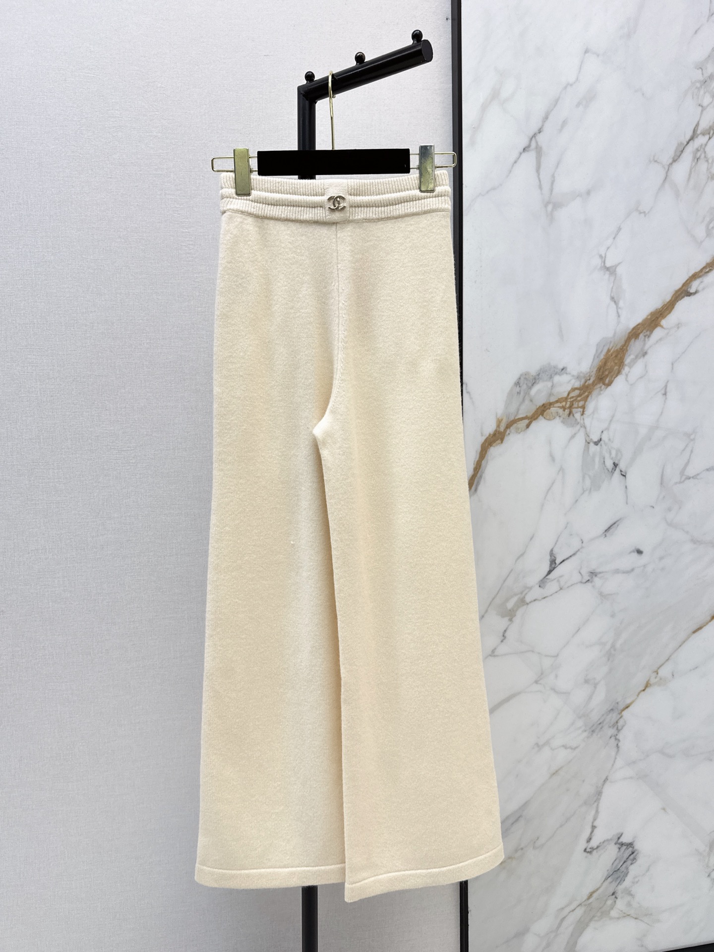 Chan 26fw cashmere straight-leg pants