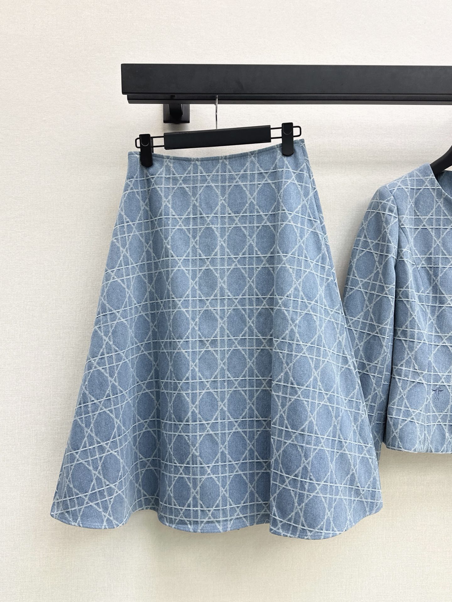 CD 26fw jacquard jacket A-line skirt sets