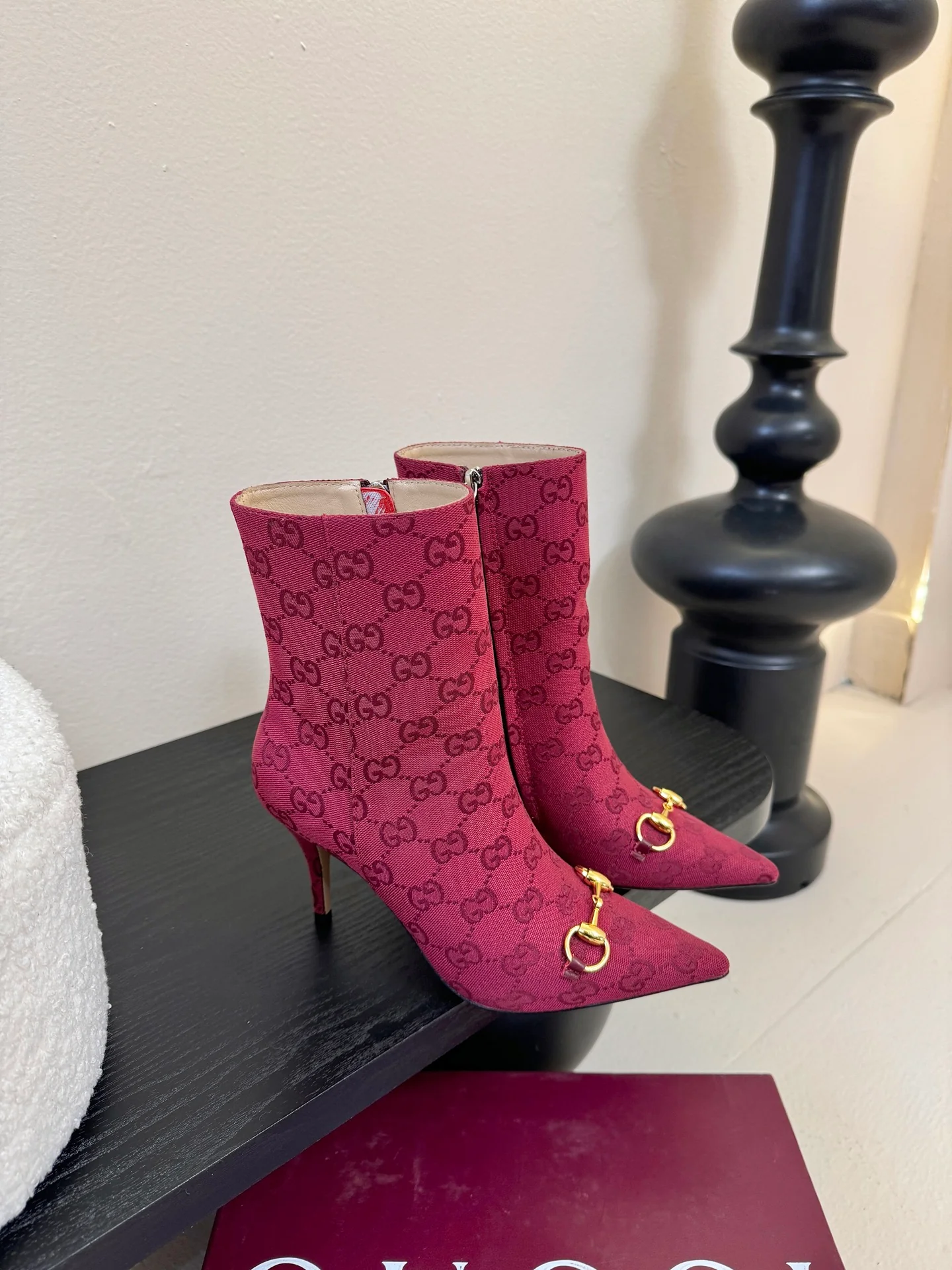 Gucc 25fw heel ankle boots