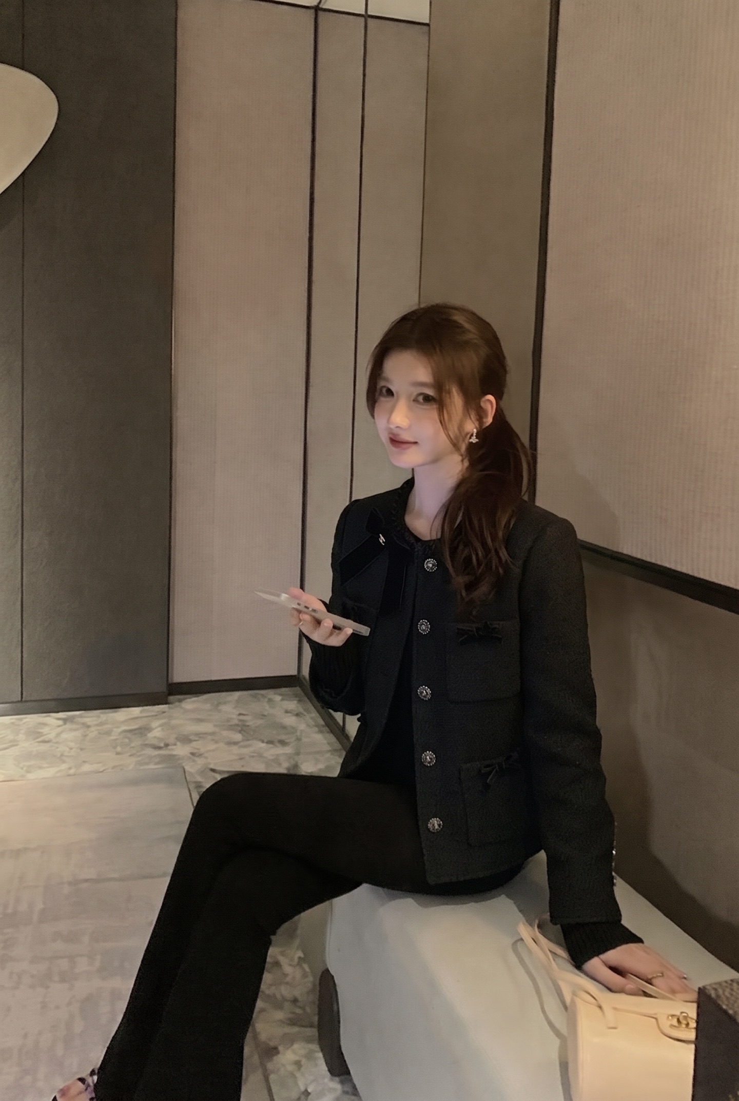 Chan 26fw bow woven jacket