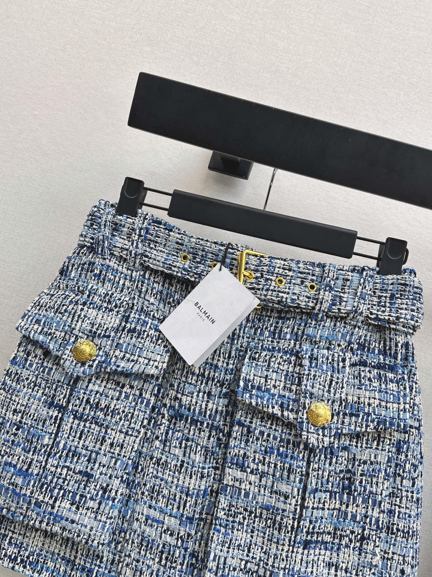 Bal 26fw woven skirt