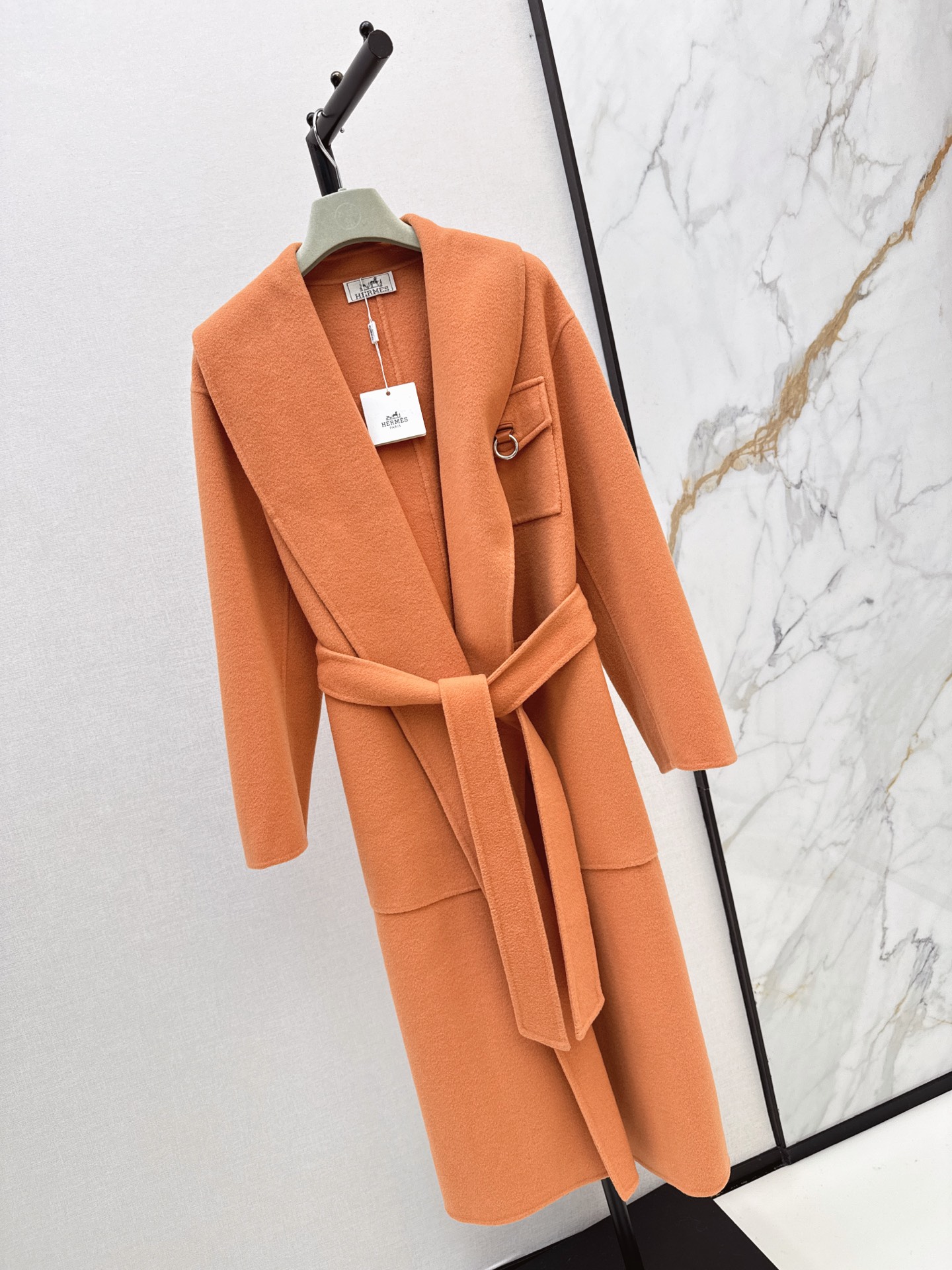Her 26fw woolen belted overcoats