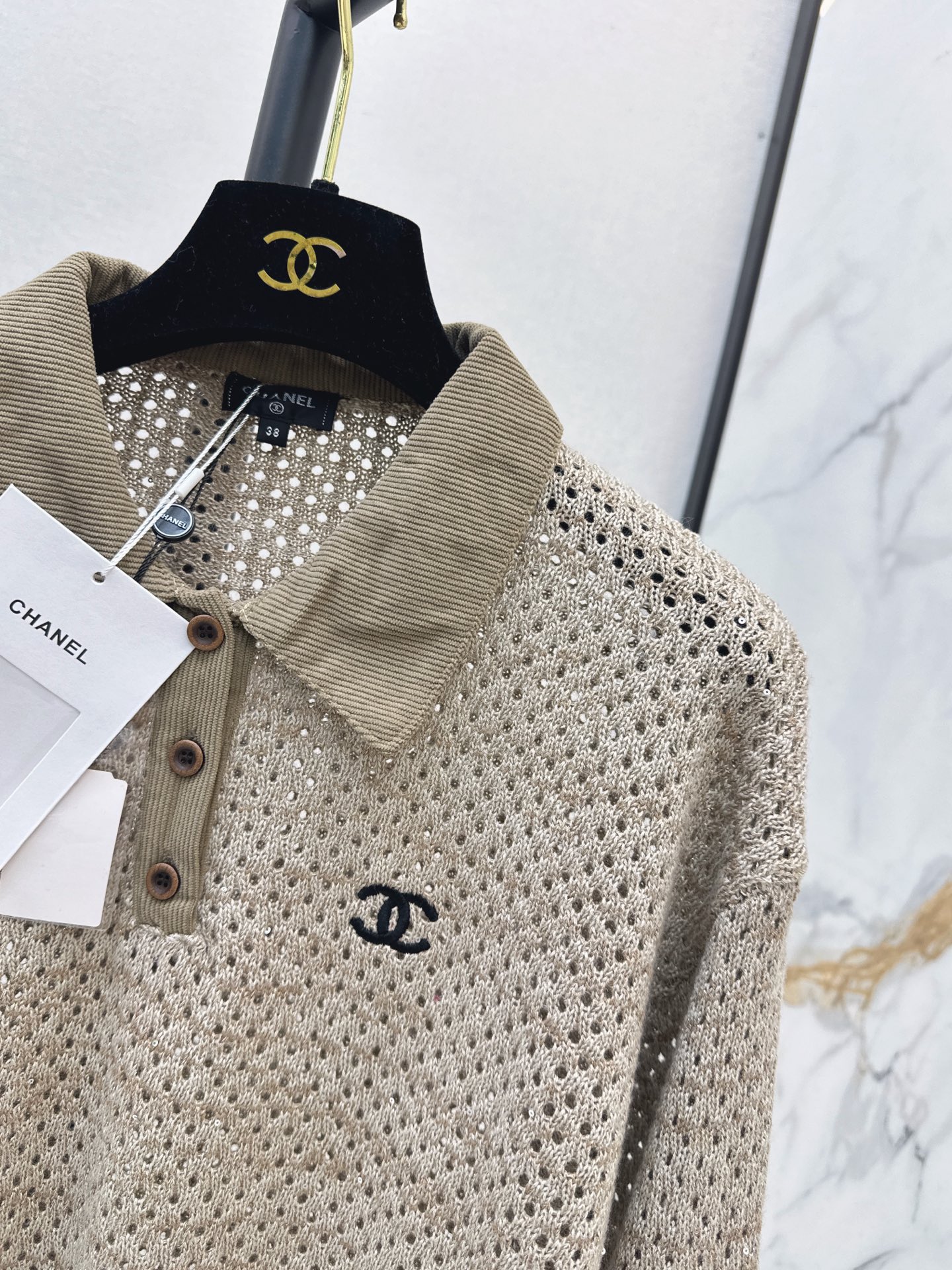 Chan 26fw hollow knit sweater