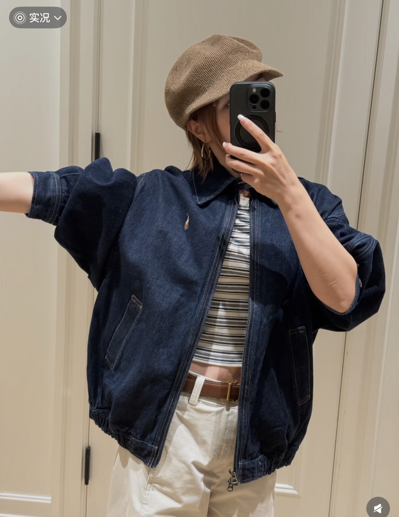 Ralp 26f w denim padded jacket